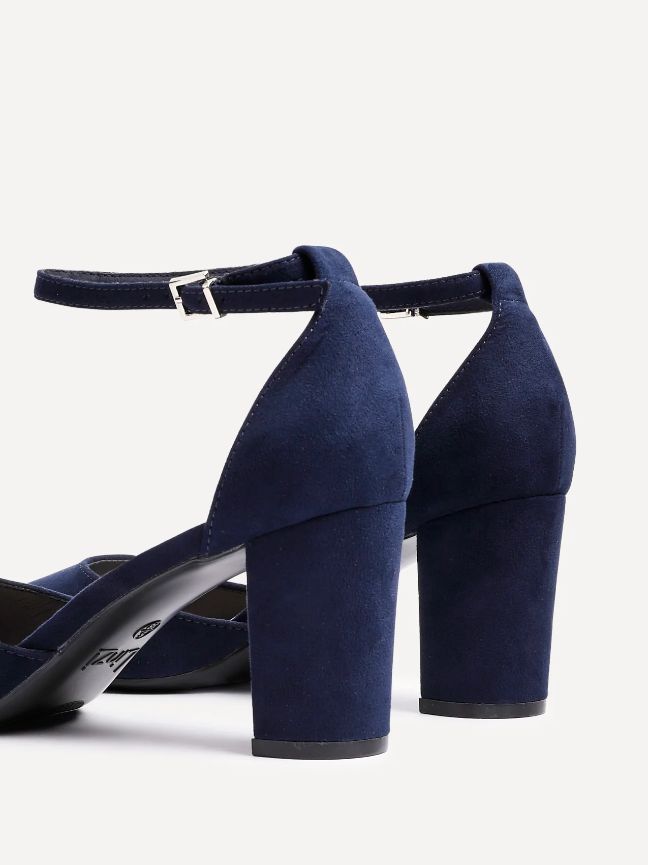 Leona Navy Faux Suede Court Heels - Image 4