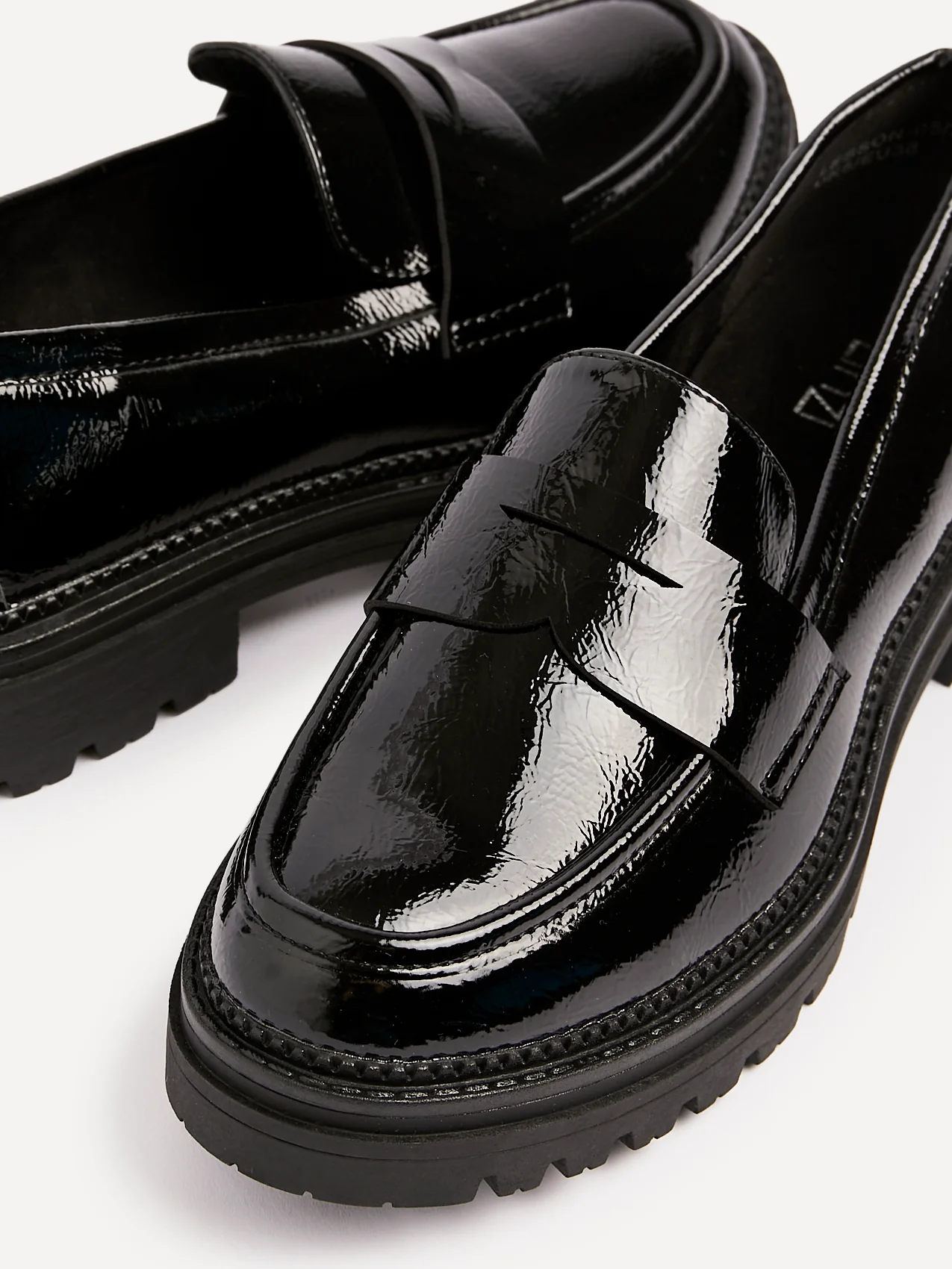 Lesson Black Patent Chunky Loafers - Image 4