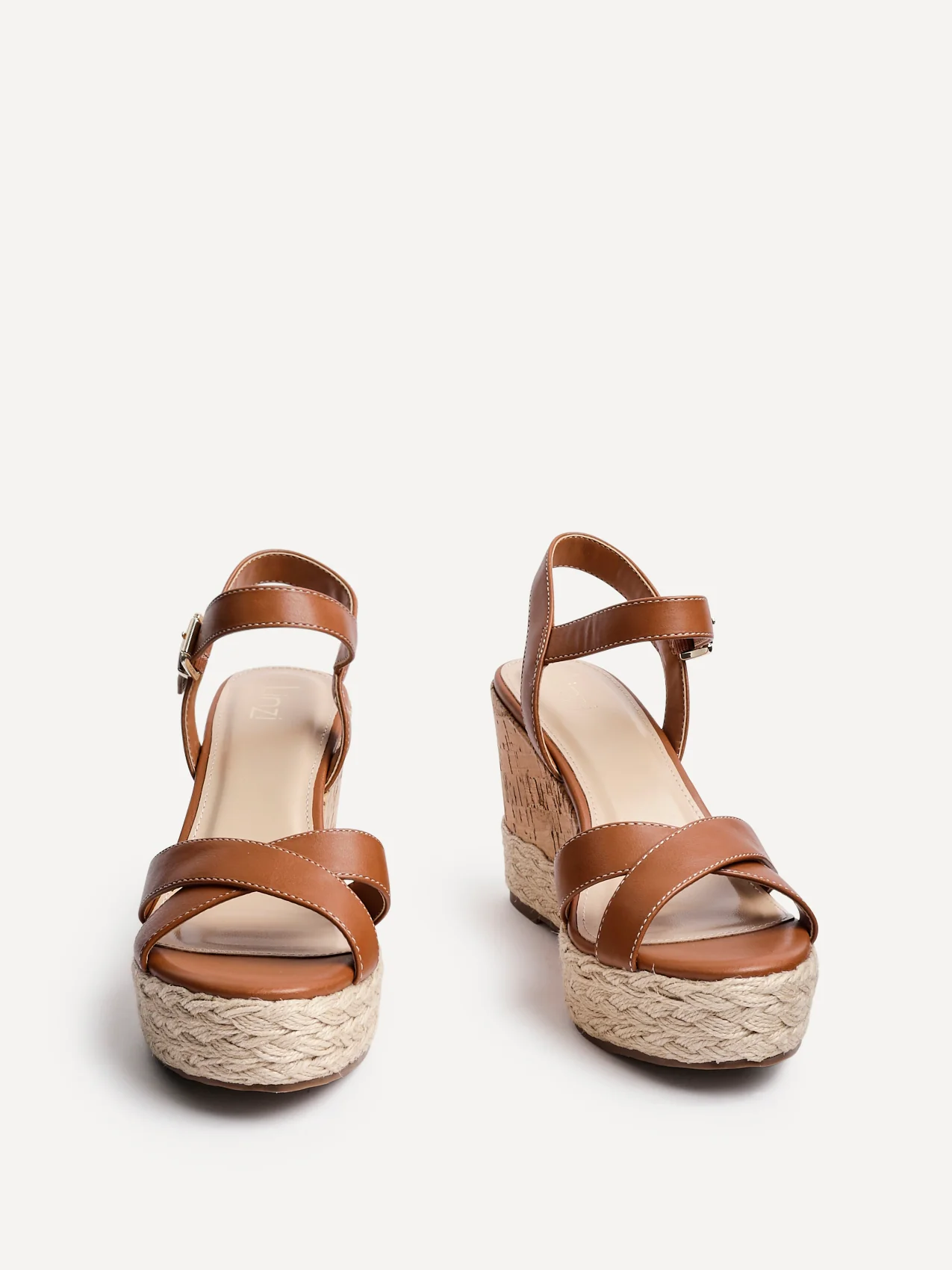 Lilia Tan Crossover Cork Wedges - Image 3