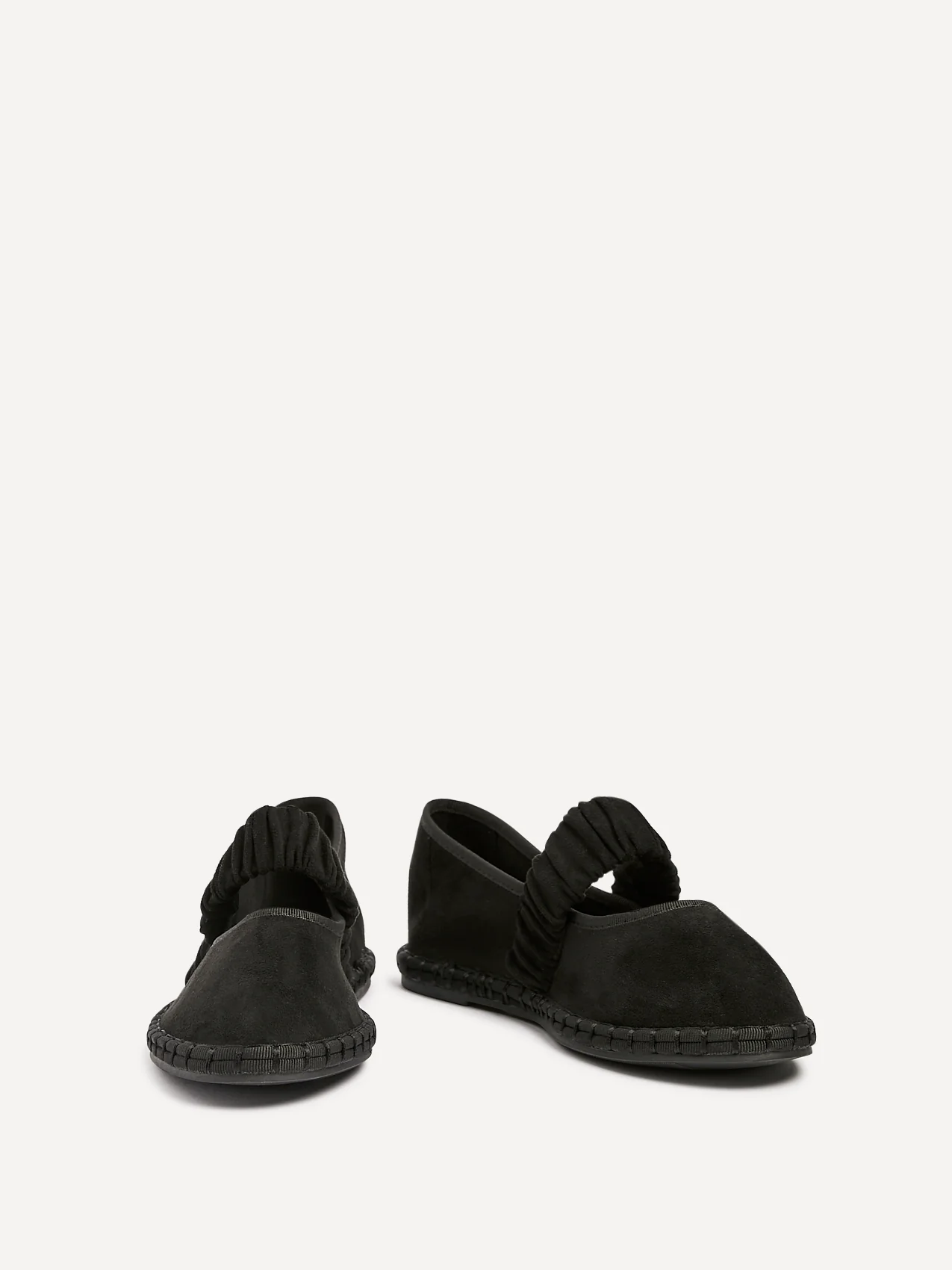 Lorella Black Faux Suede Mary Jane Pumps - Image 3