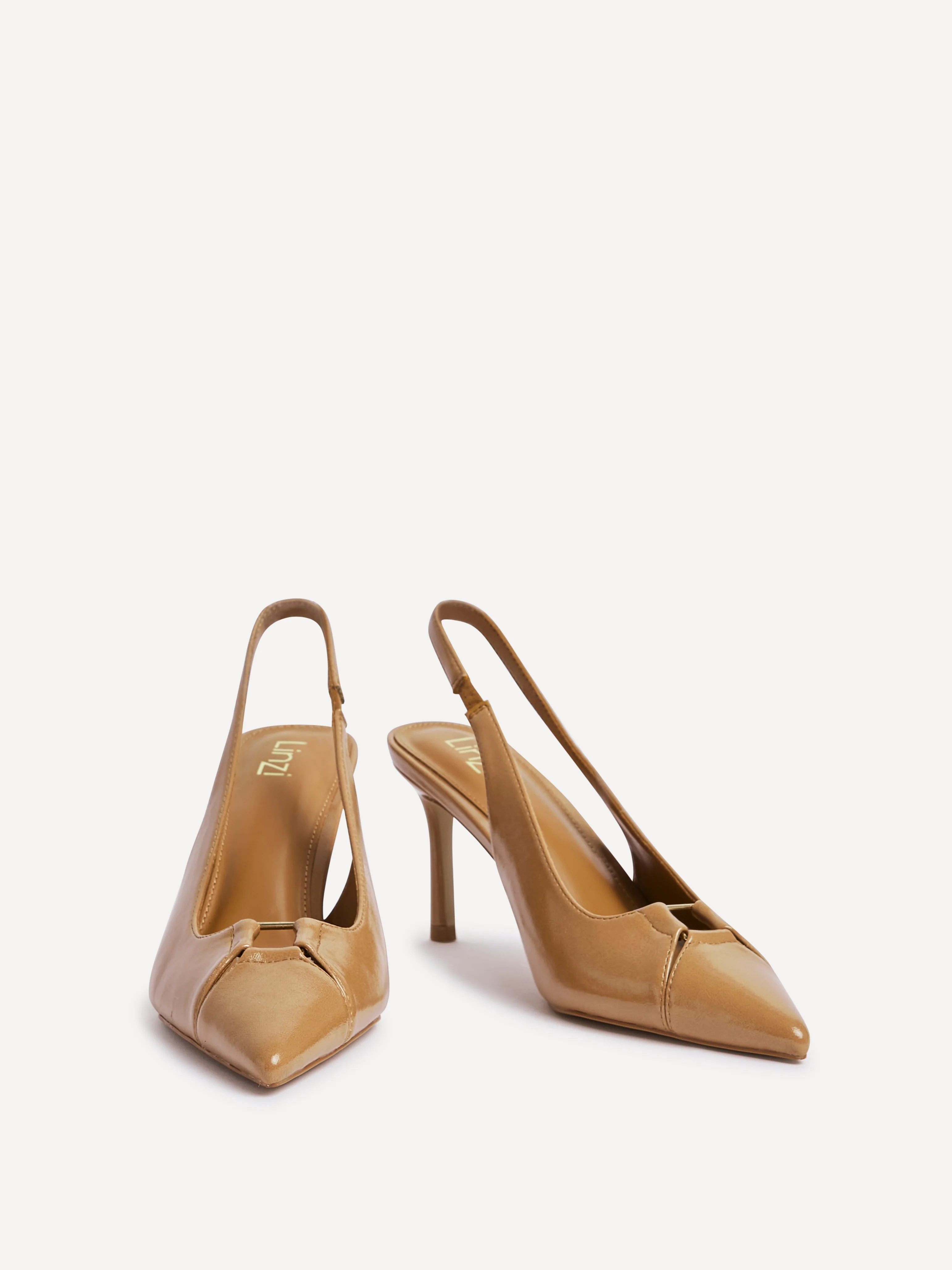 Lowrie Camel Faux Leather Court Heels - Image 3