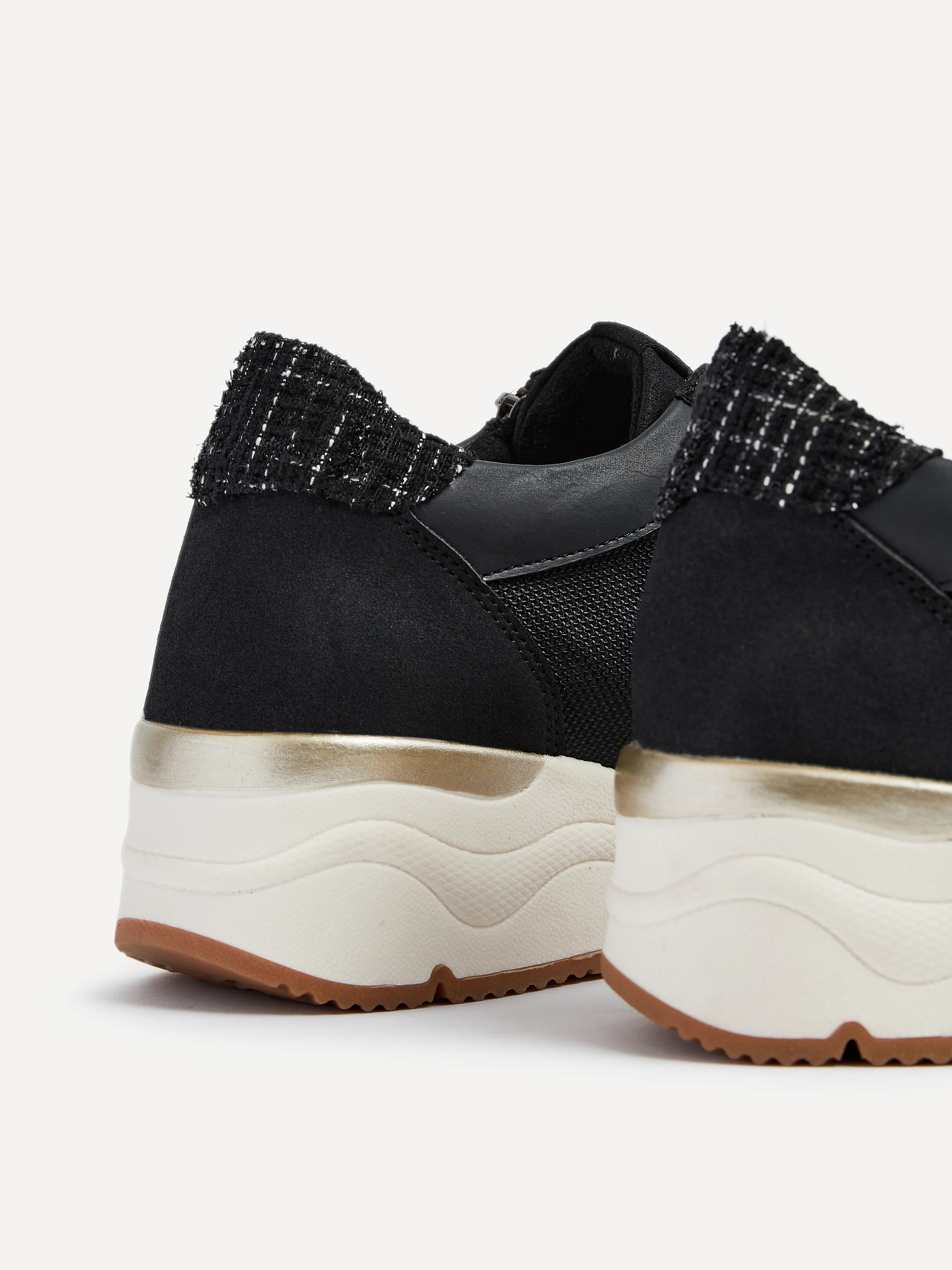 Luca Black Wedge Trainers - Image 5
