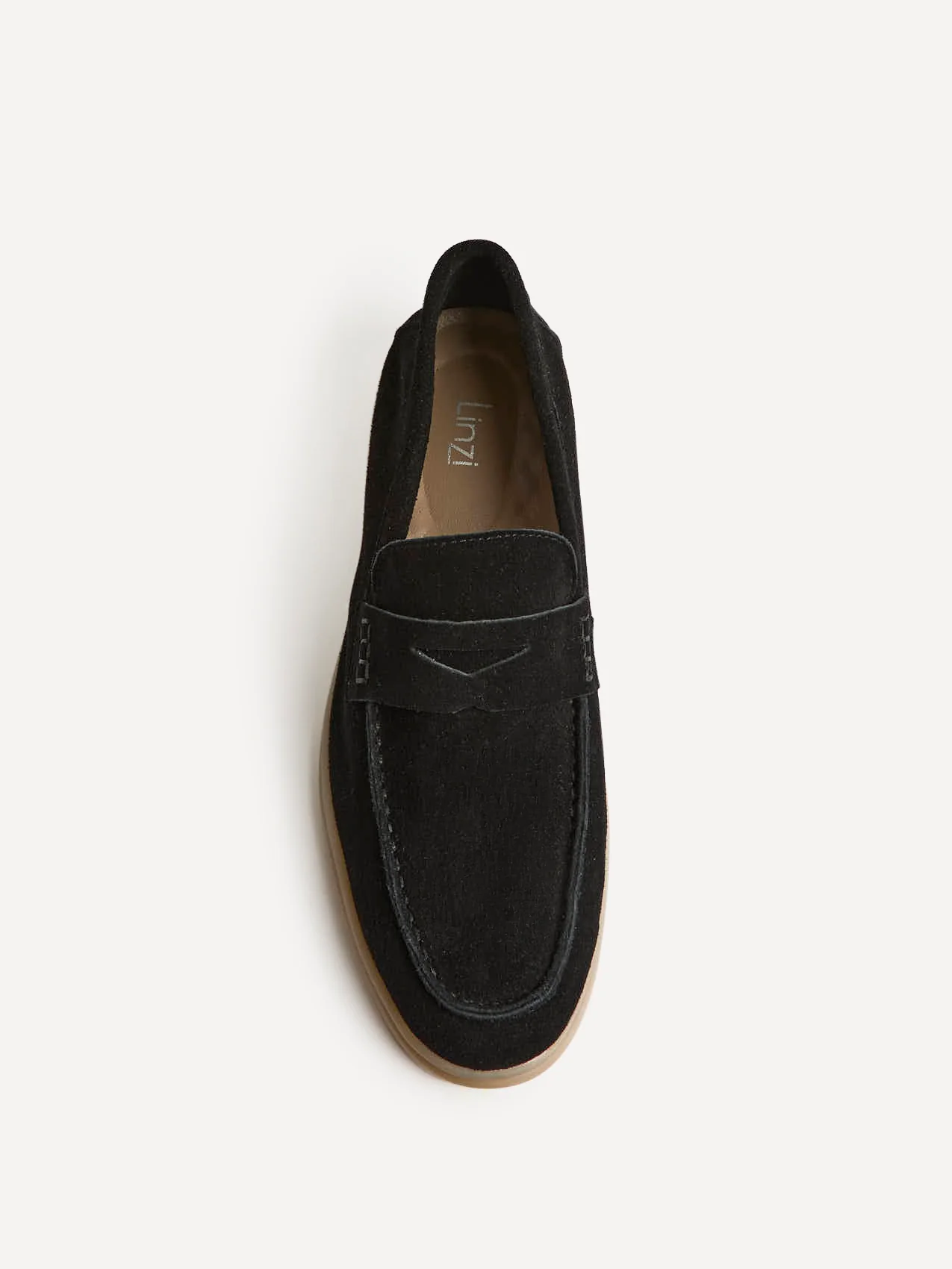 Luciano Mens Black Suede Leather Penny Loafers - Image 3