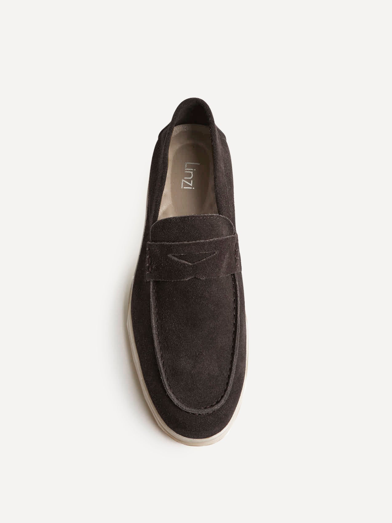 Luciano Mens Brown Suede Leather Penny Loafers - Image 4