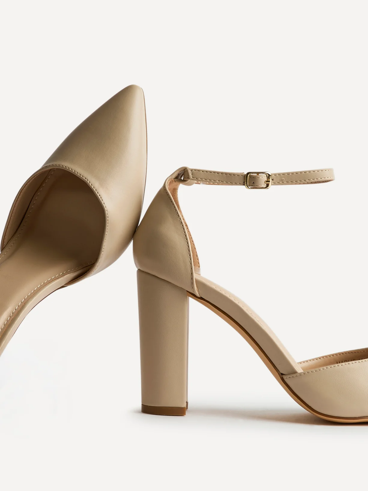 Marlie Nude Faux Leather Court Heels - Image 5