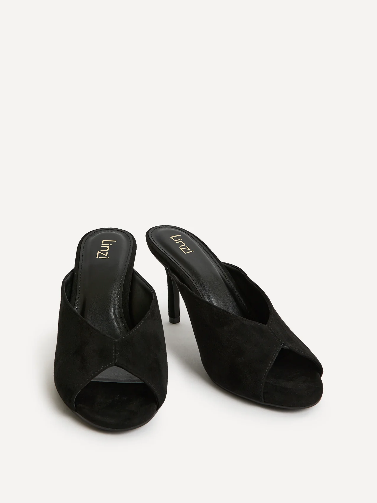 Marseille Black Peep Toe Mule Heels - Image 3