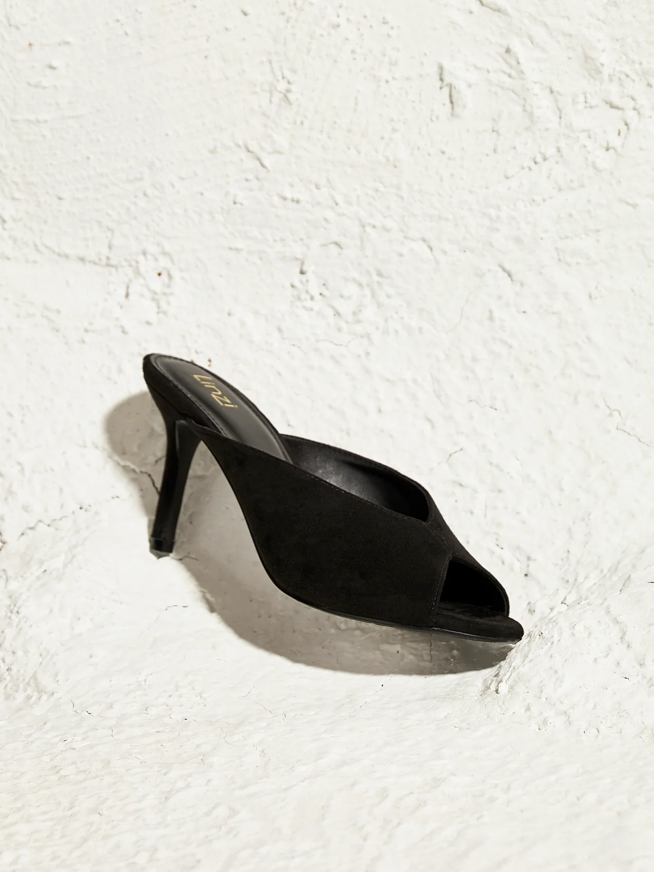 Marseille Black Peep Toe Mule Heels - Image 7