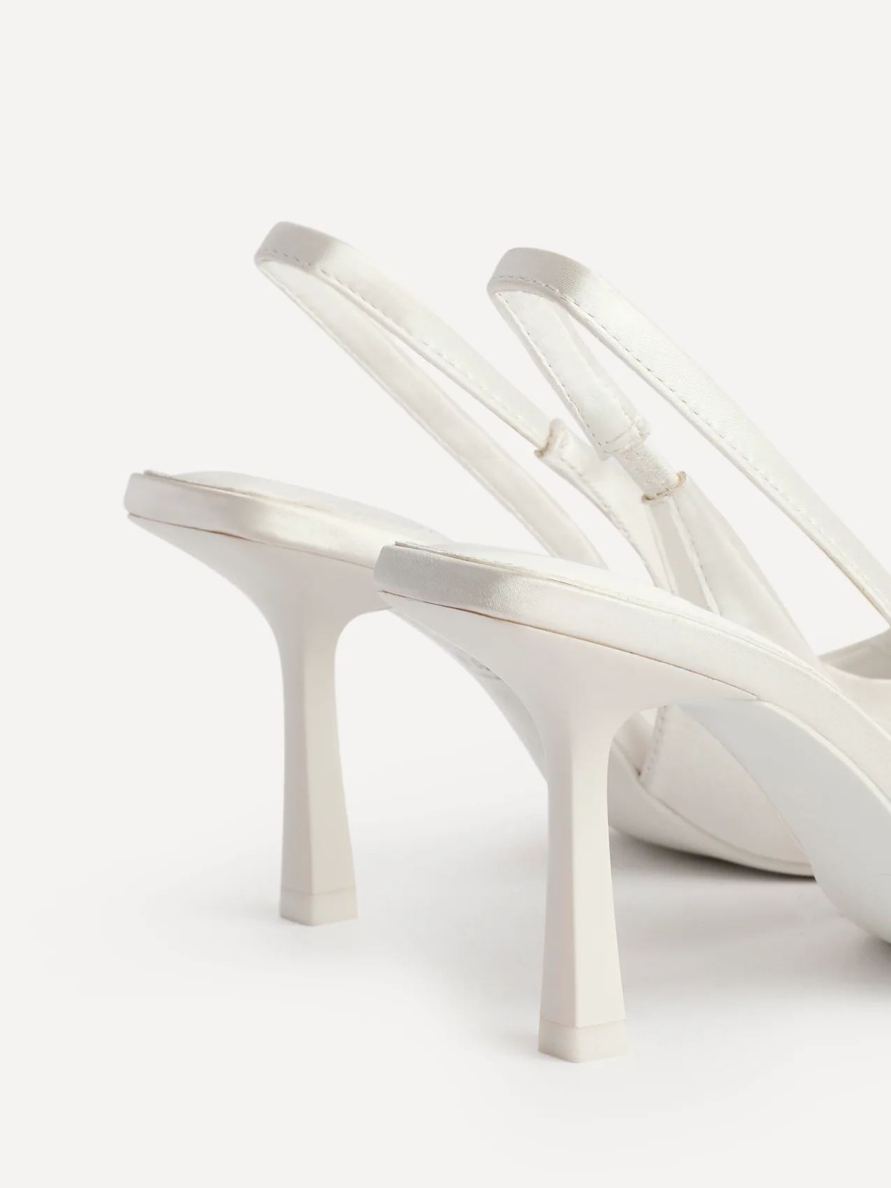 Matched Bridal Ivory Satin Court Heels - Image 5