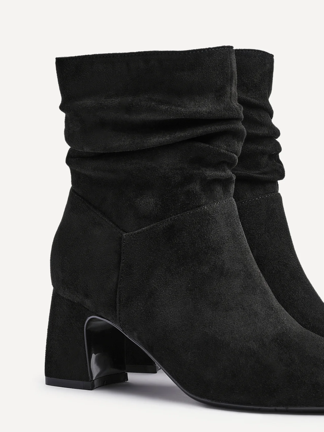 Maven Black Block Heeled Ankle Boots - Image 4