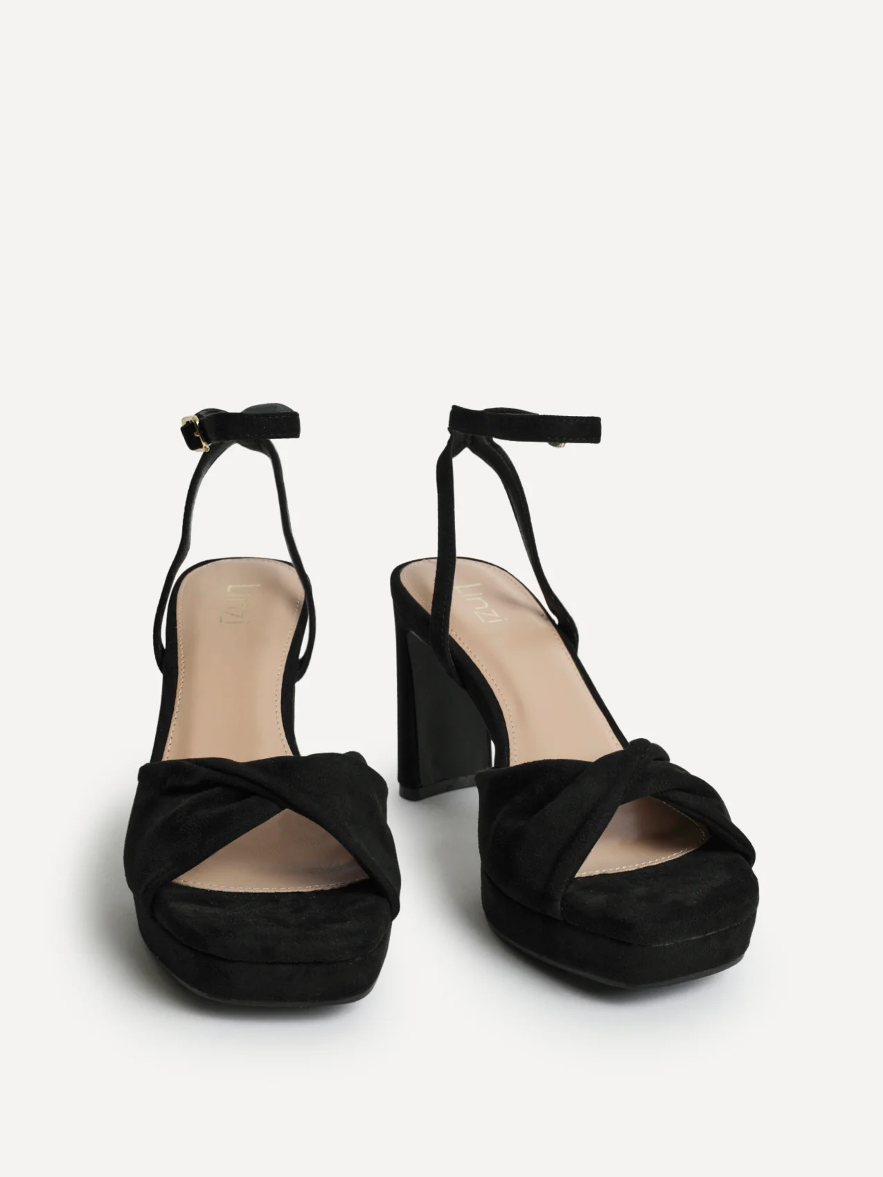 Mavie Black Platform Heeled Sandals - Image 3