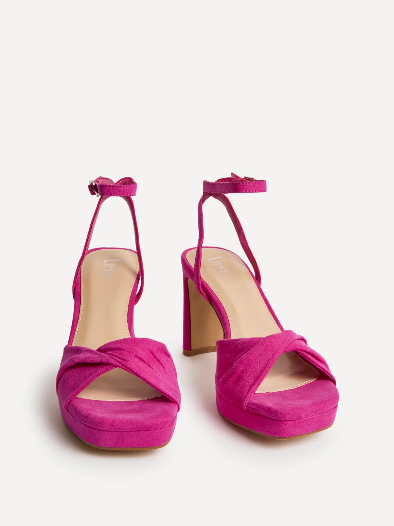 Mavie Fuchsia Platform Heeled Sandals - Image 3