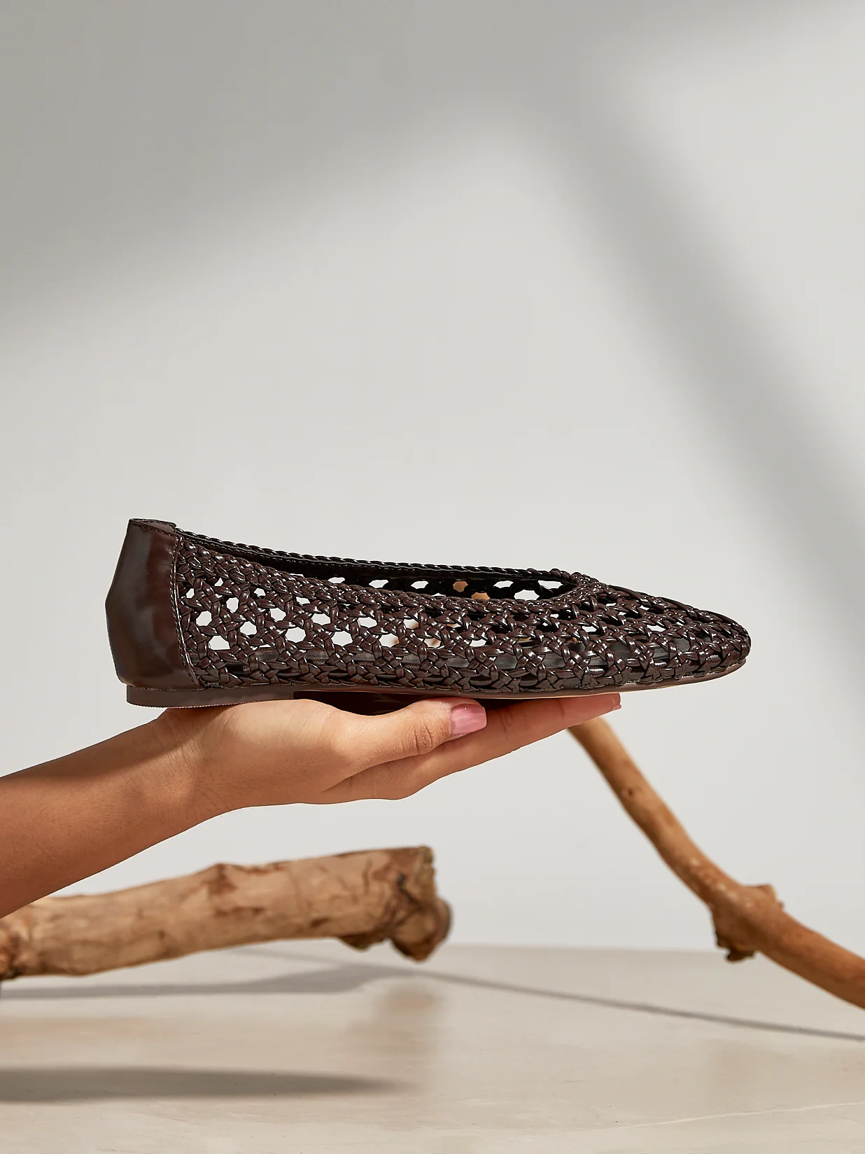 Melina Brown Handwoven Ballet Flats - Image 6