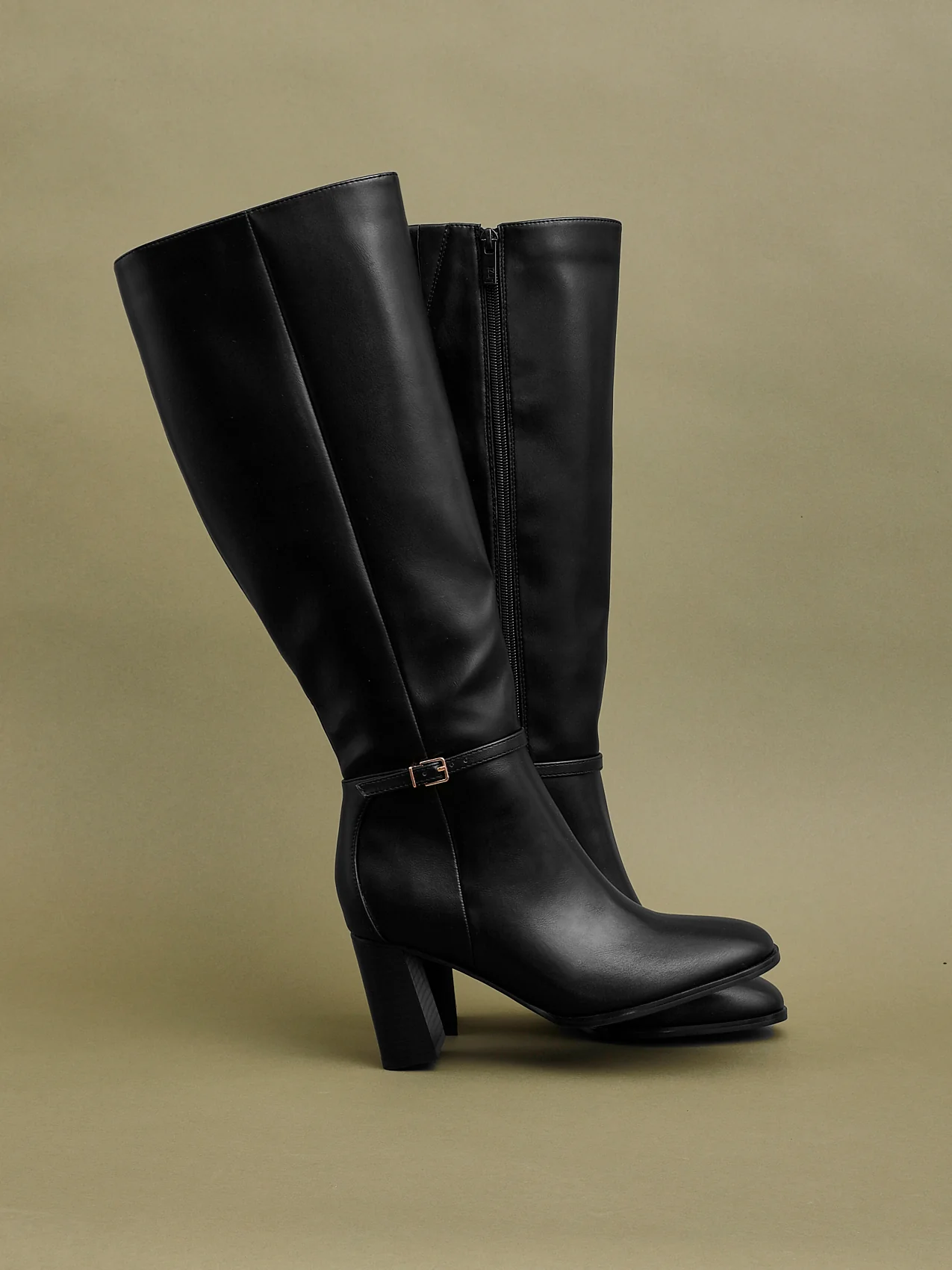 Midtown Black Long Heeled Boots - Image 6