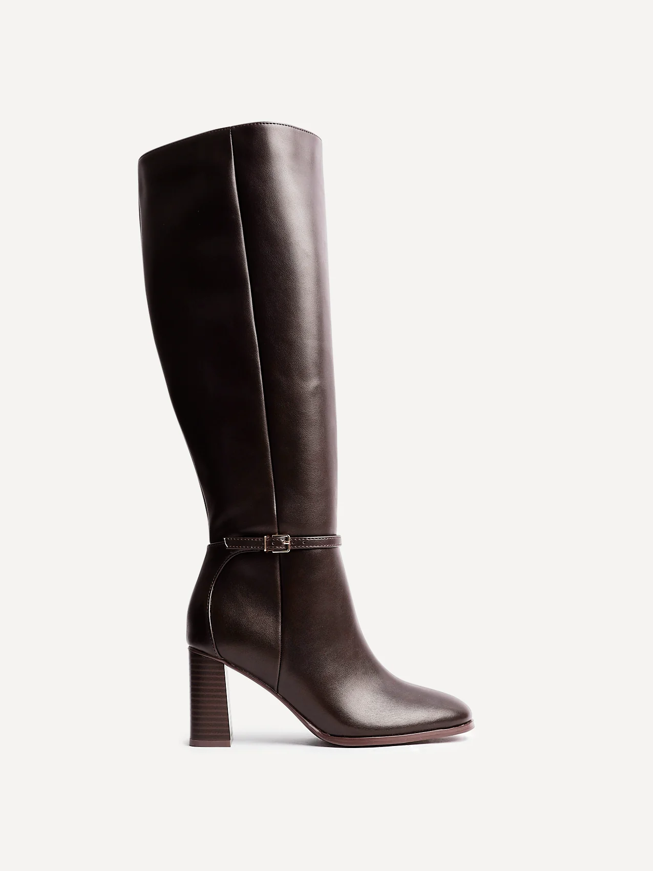 Midtown Brown Long Heeled Boots - Image 2