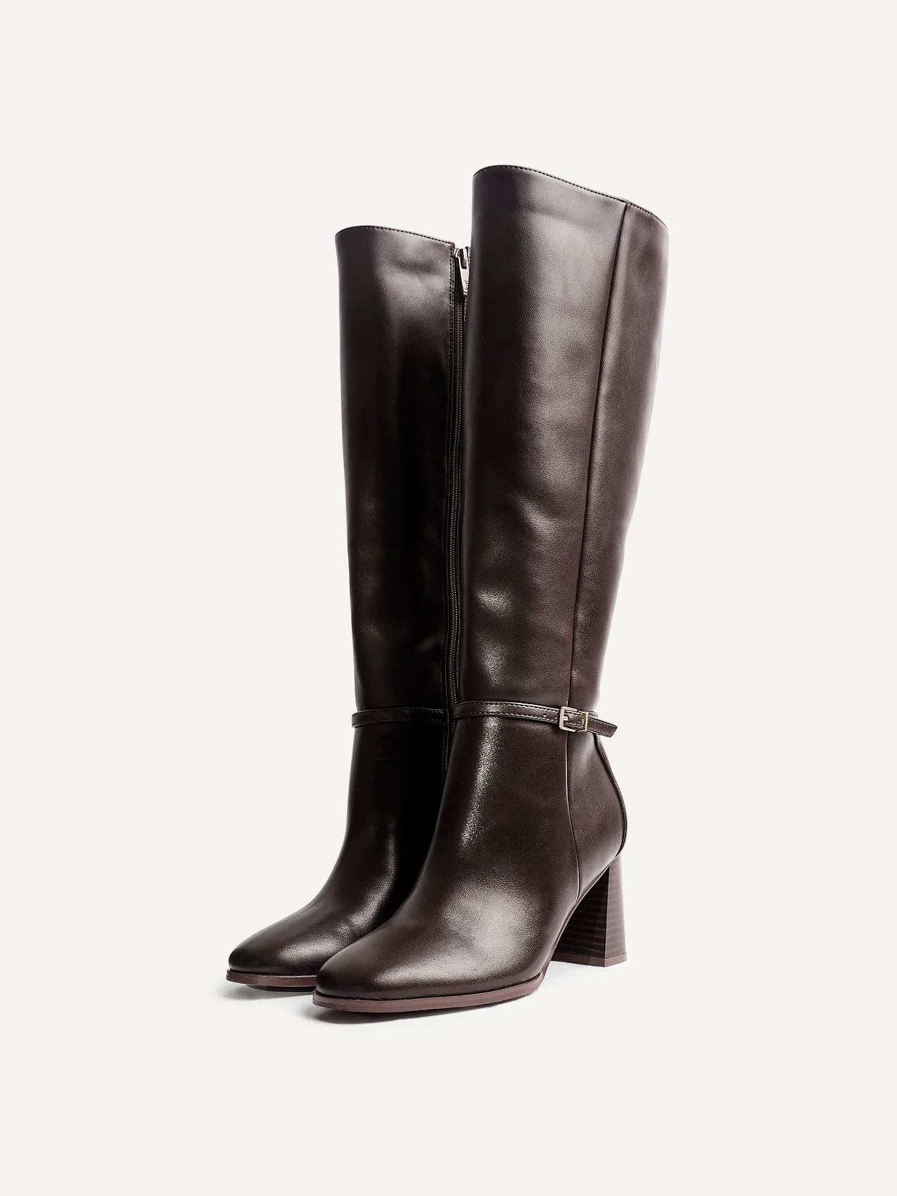 Midtown Brown Long Heeled Boots - Image 3