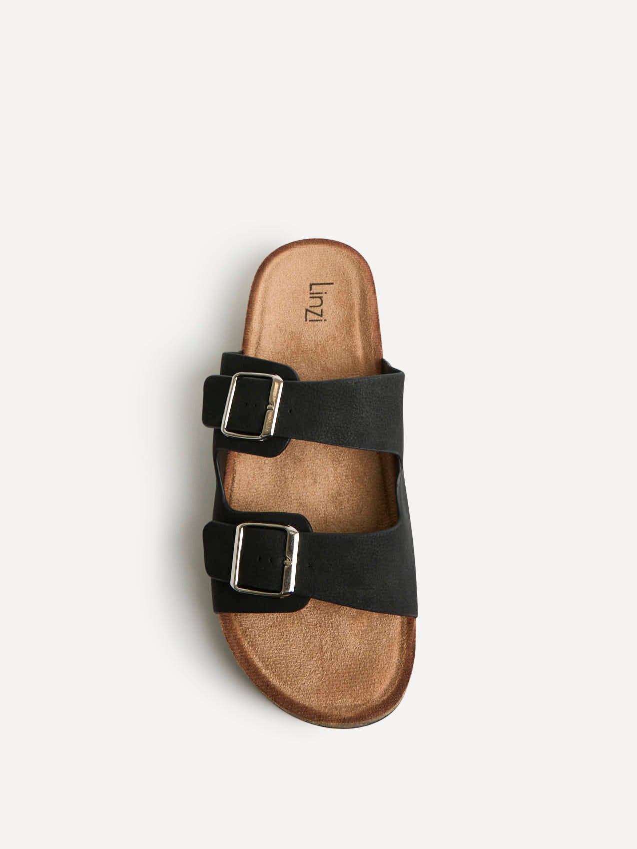 Mission Black Soft Footbed Double Buckle Sandals - Image 4