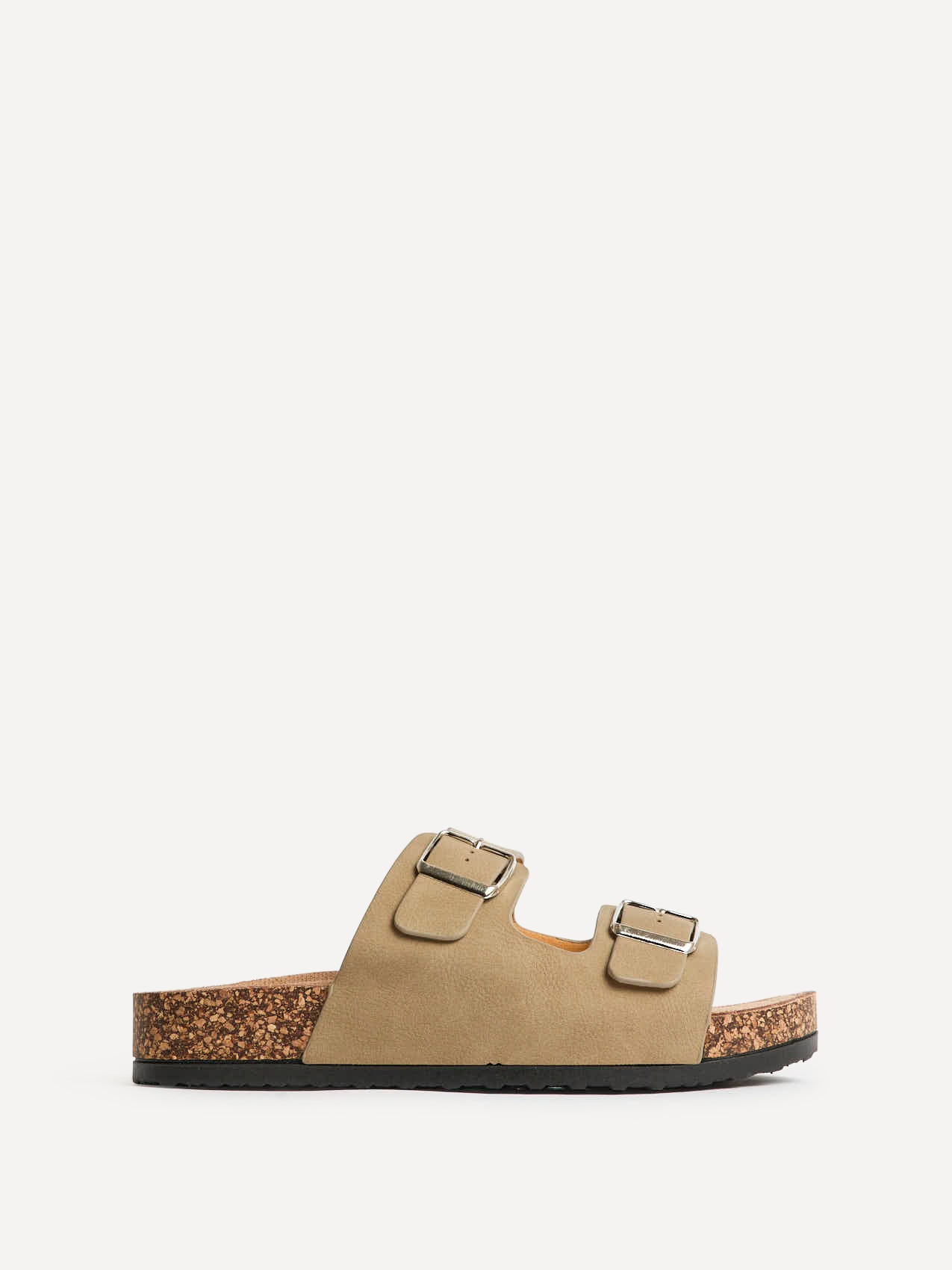 Mission Taupe Soft Footbed Double Buckle Sandals - Image 2