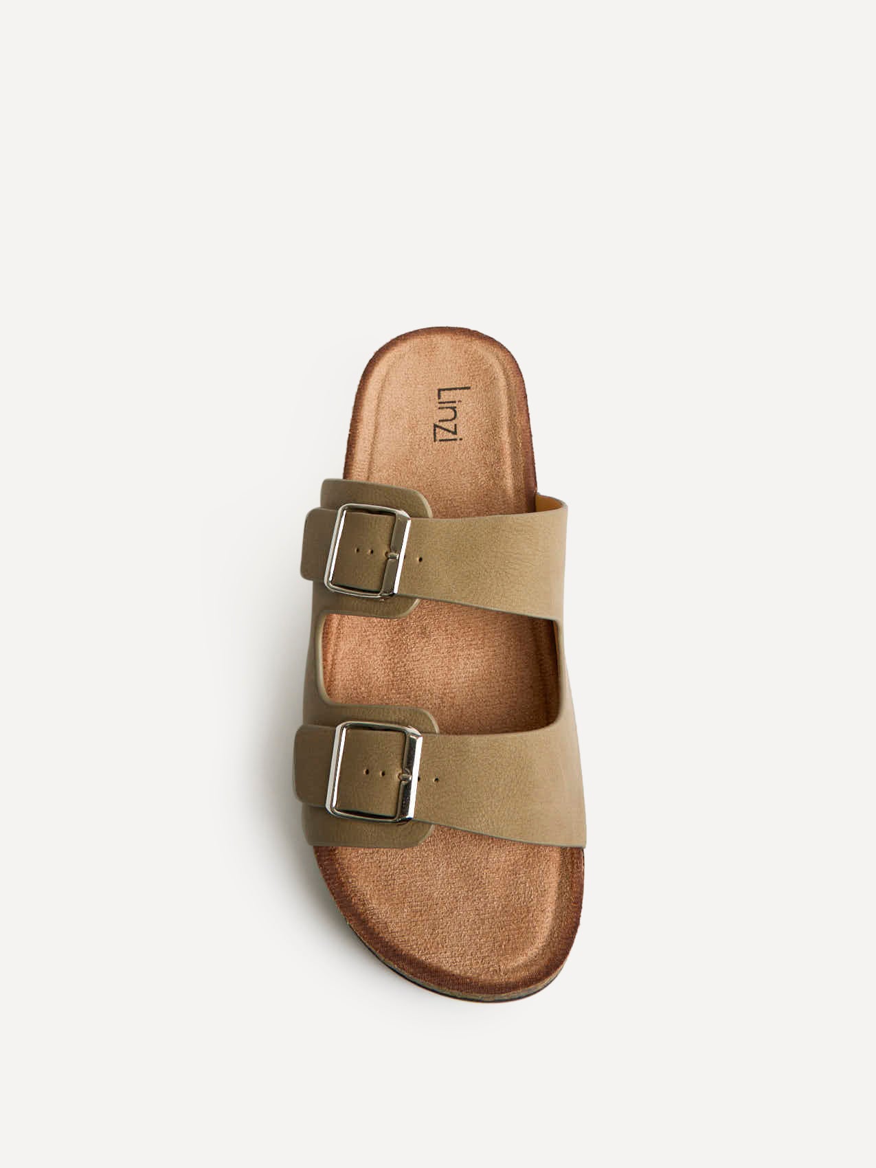 Mission Taupe Soft Footbed Double Buckle Sandals - Image 4