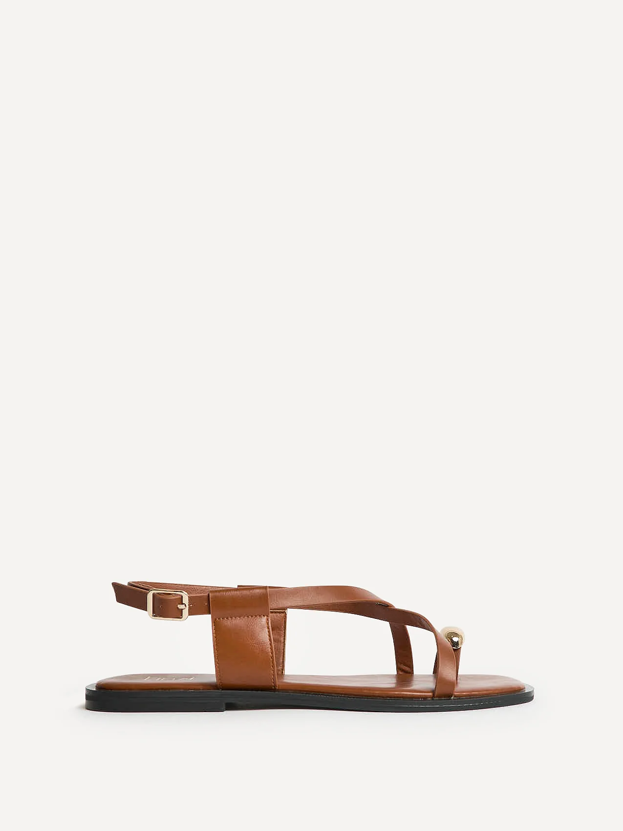 Mist Tan Toe Ring Flat Sandals - Image 2