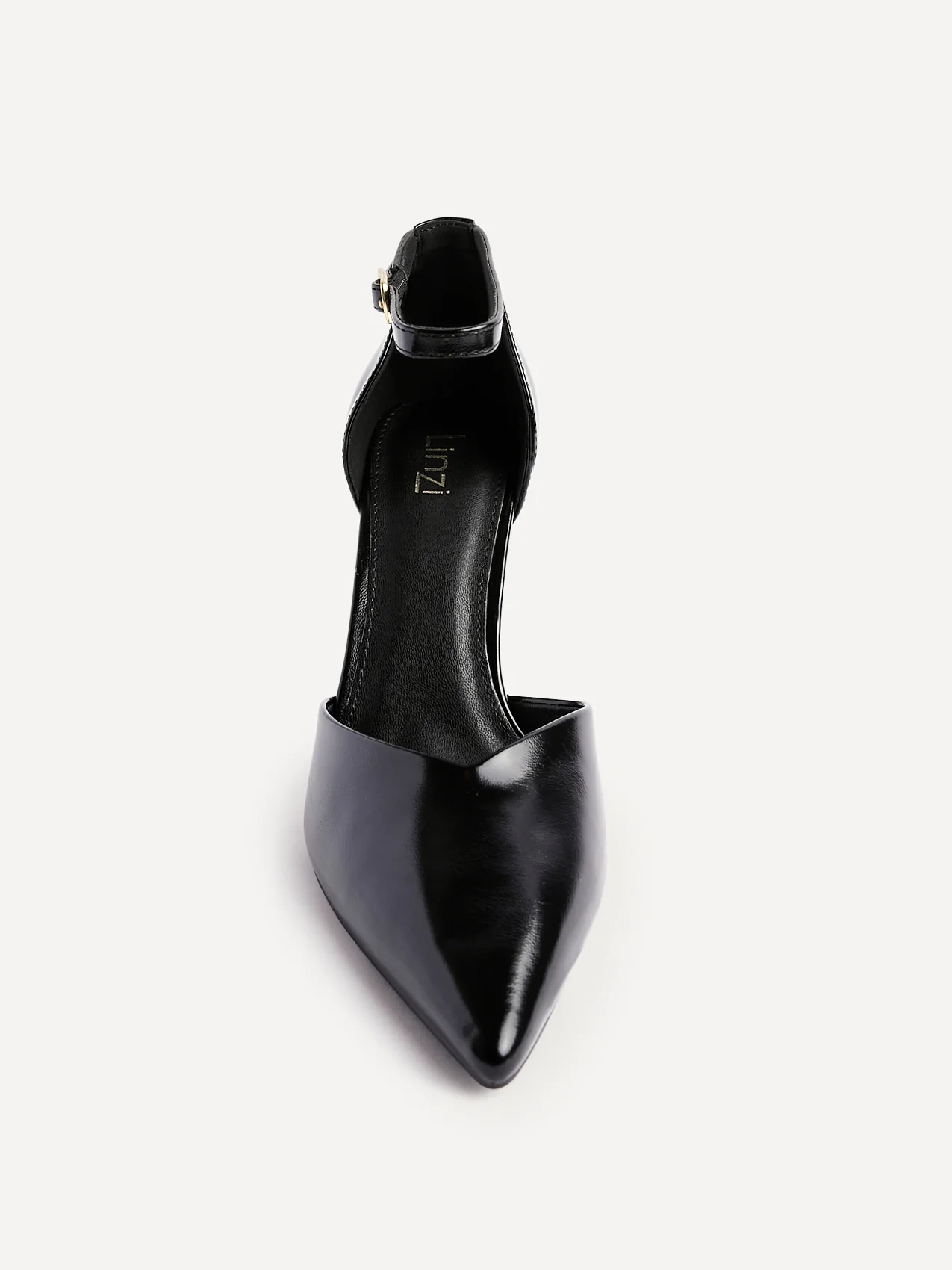 Moira Black Faux Leather V Cut Court Heels - Image 4