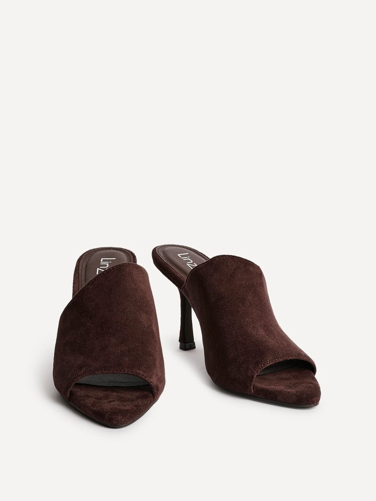 Monarch Brown Peep Toe Mule Heels - Image 3