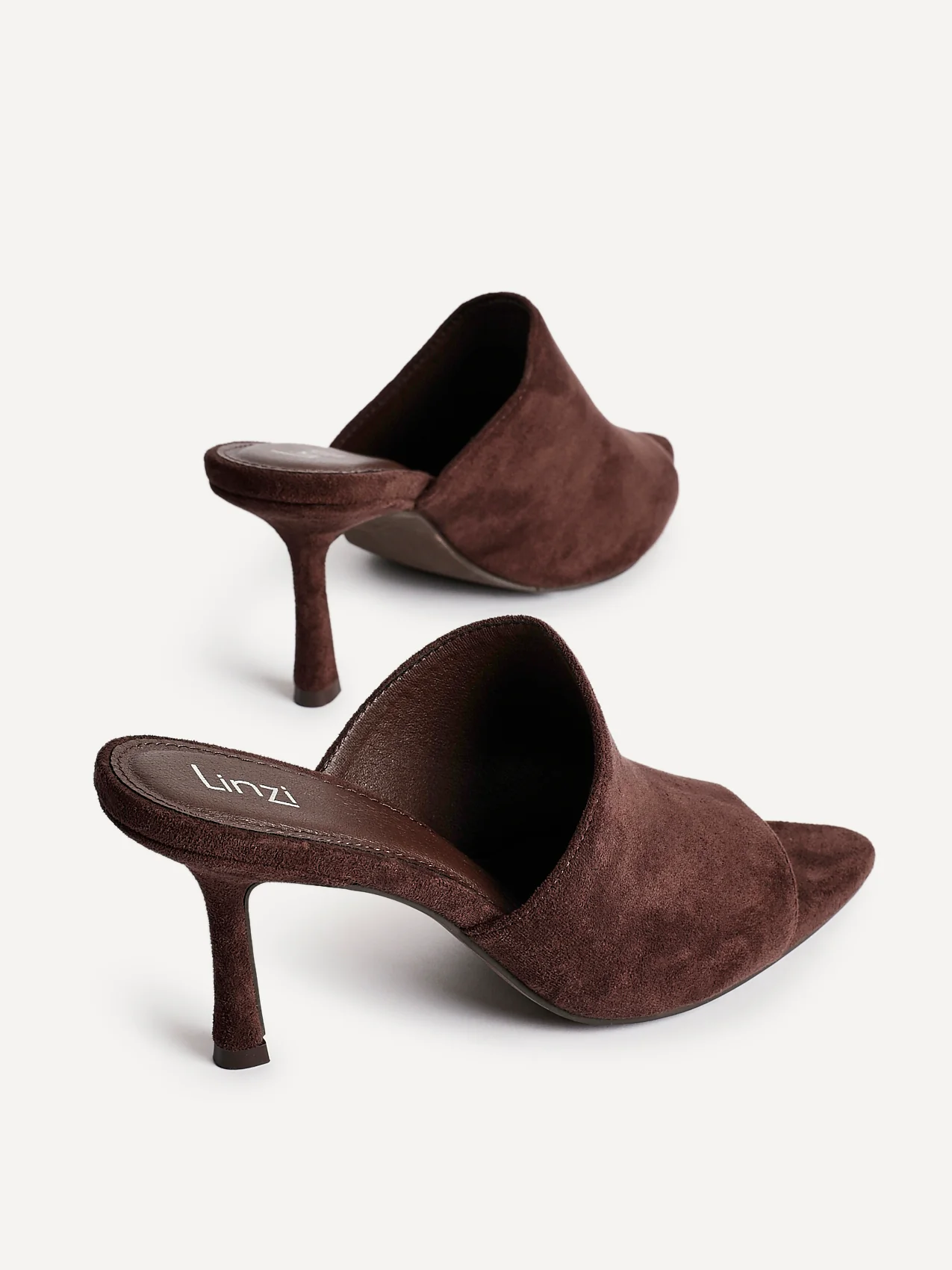 Monarch Brown Peep Toe Mule Heels - Image 5