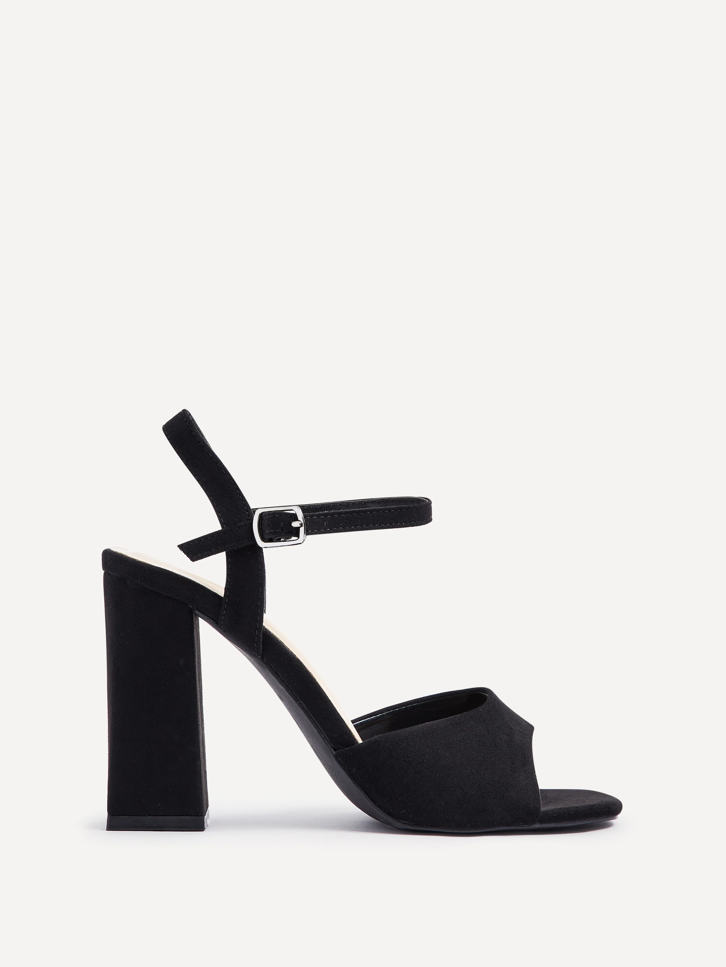 Monroe Wide Fit Black Block Heels - Image 2