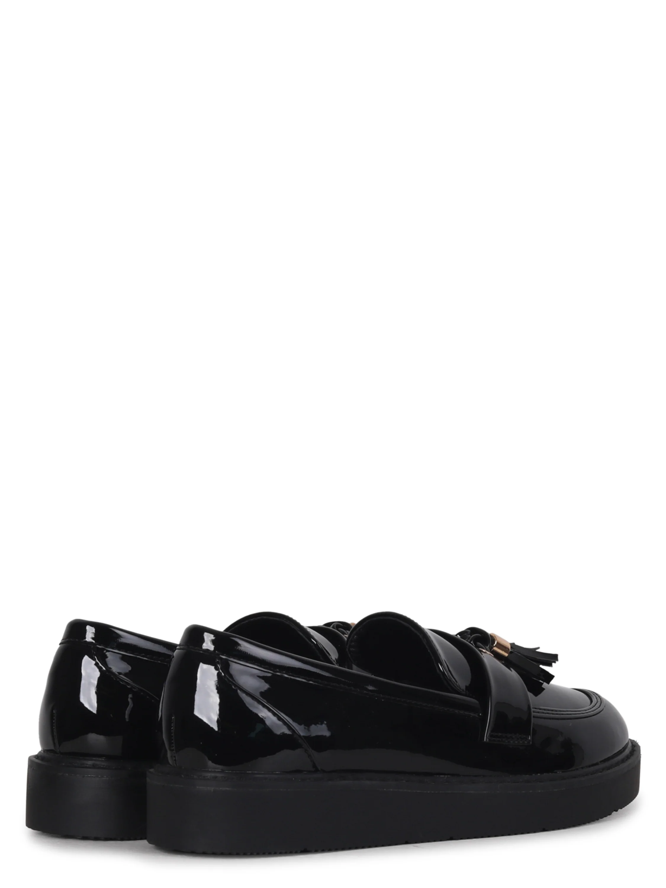 Naomi Wide Fit Black Patent Loafers - Image 4
