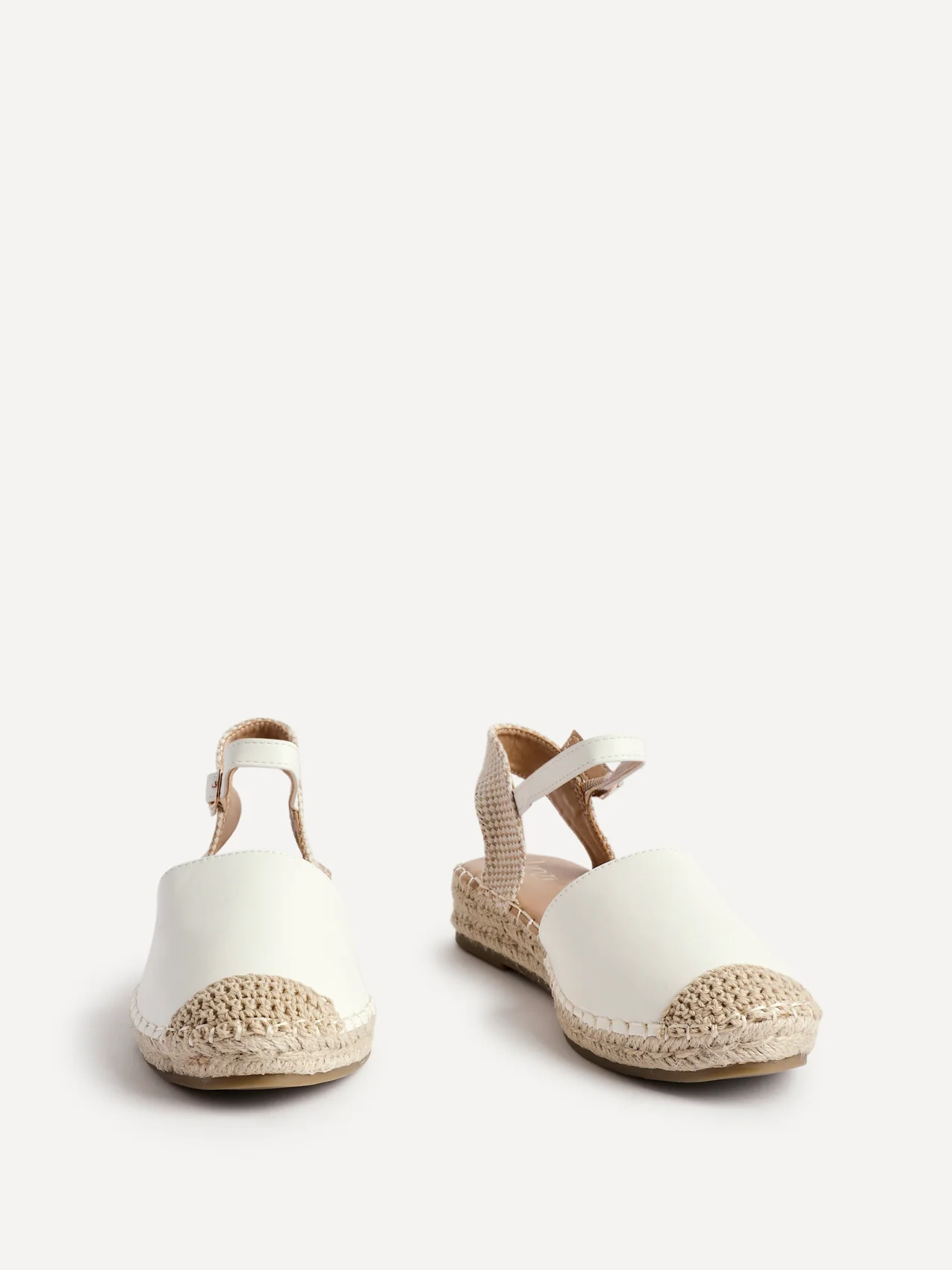 Neroli White Closed Toe Espadrille Sandals - Image 3
