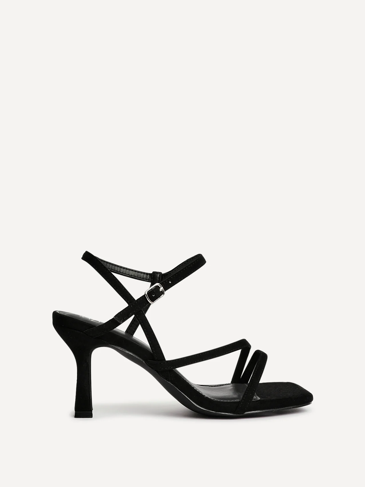 Nicole Black Faux Suede Strappy Heels - Image 2