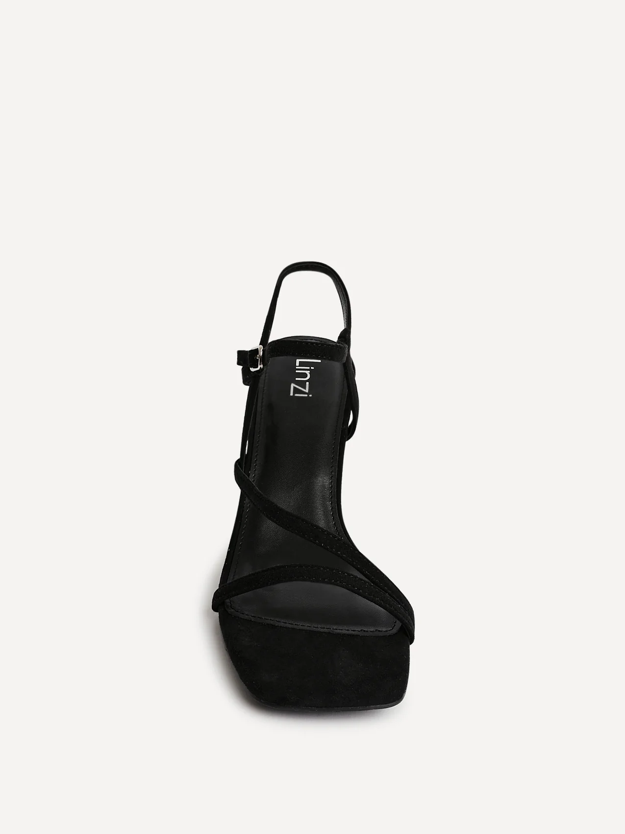 Nicole Black Faux Suede Strappy Heels - Image 4