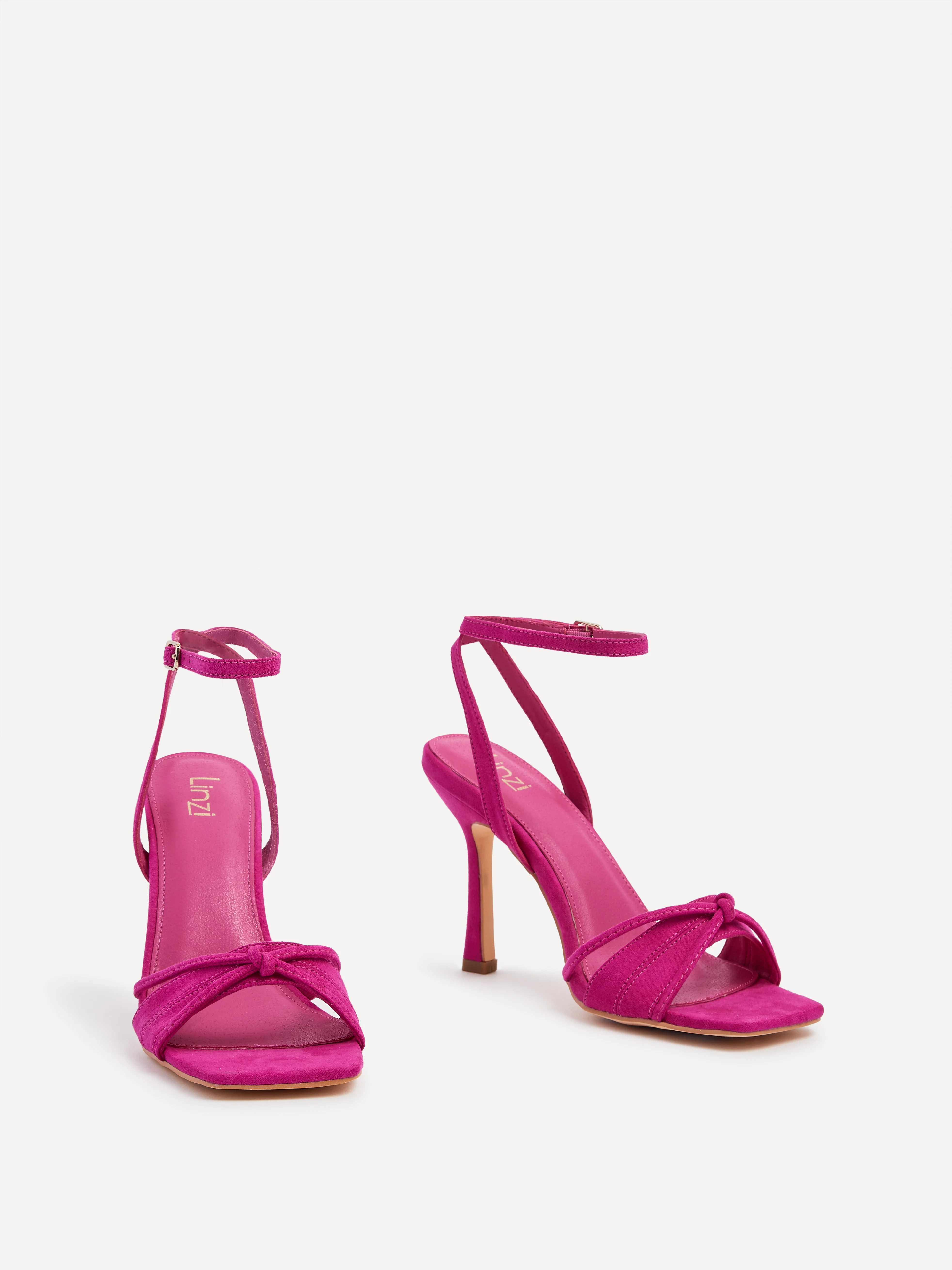 Nola Fuchsia Faux Suede Knotted Heels - Image 2