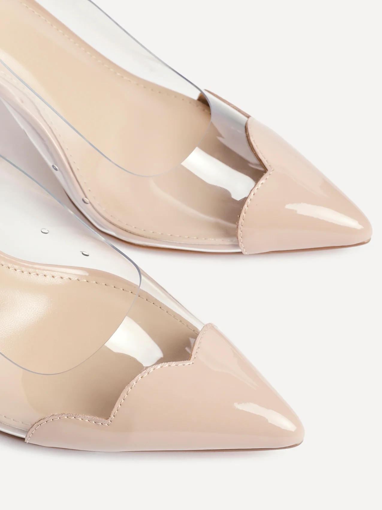 Nolita Nude Perspex Court Heels - Image 5