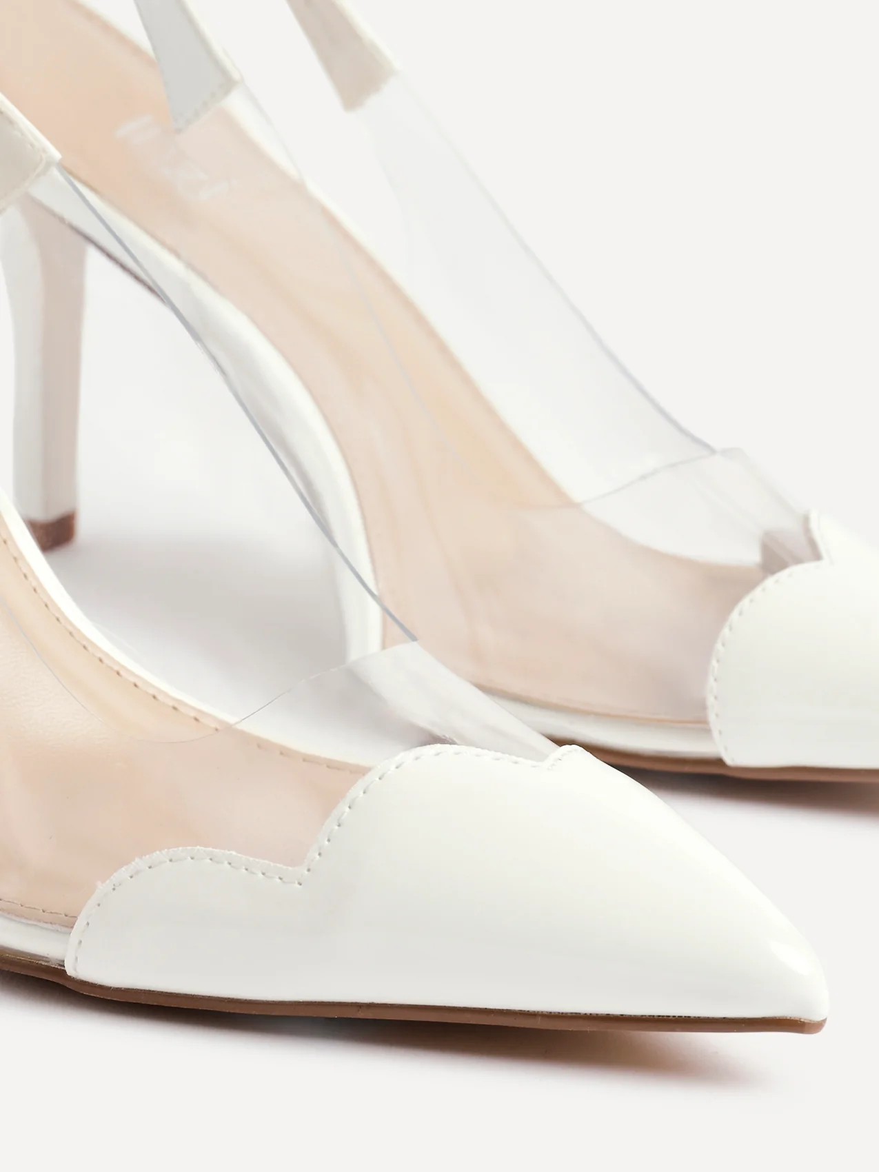 Nolita White Perspex Court Heels - Image 4