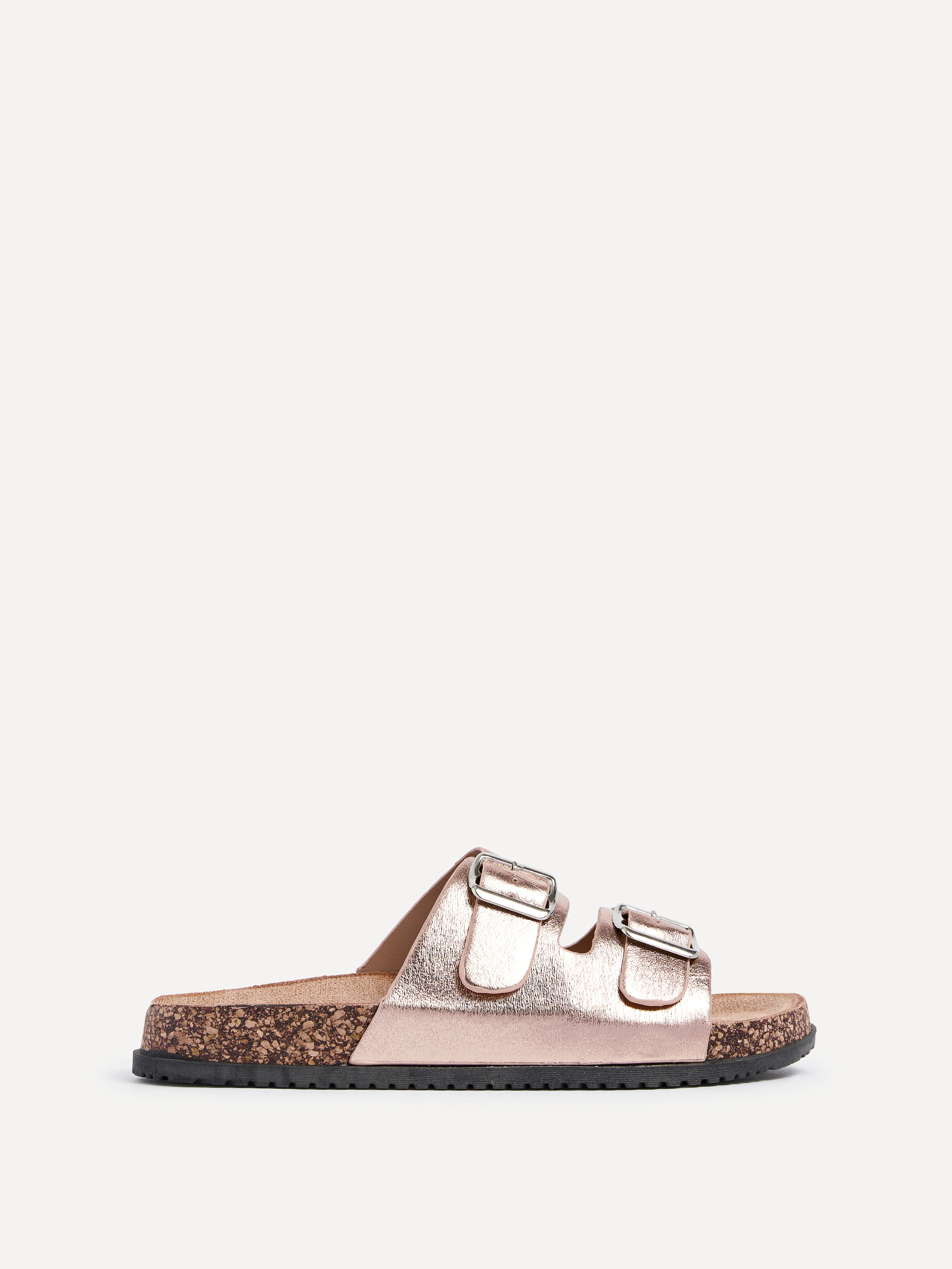 Northcote Rose Gold Double Buckle Sandals - Image 2