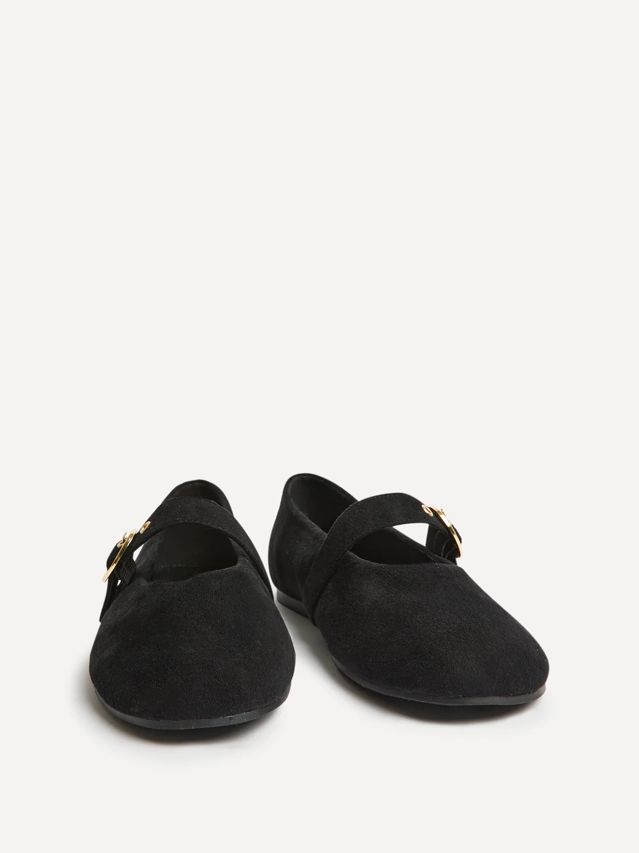 Nova Wide Fit Black Mary Jane Flats - Image 3