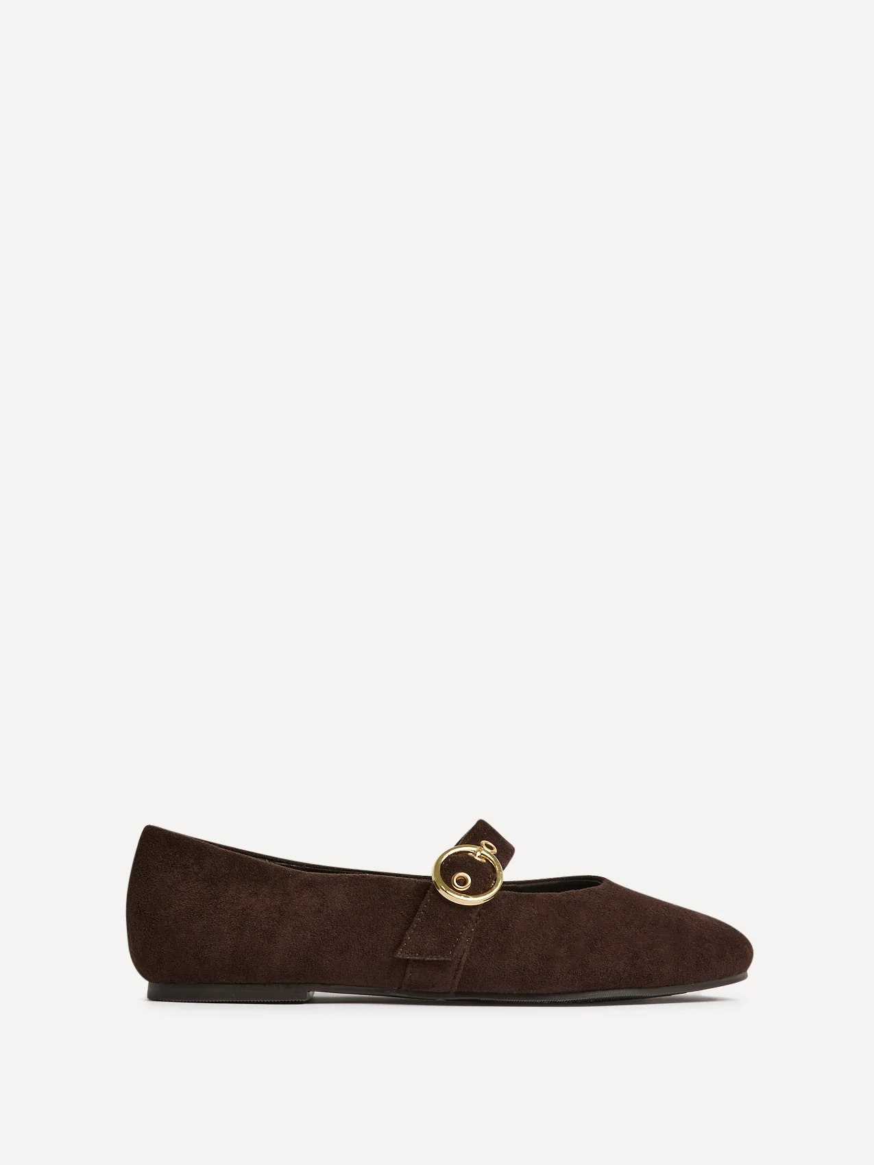 Nova Wide Fit Brown Mary Jane Flats - Image 2