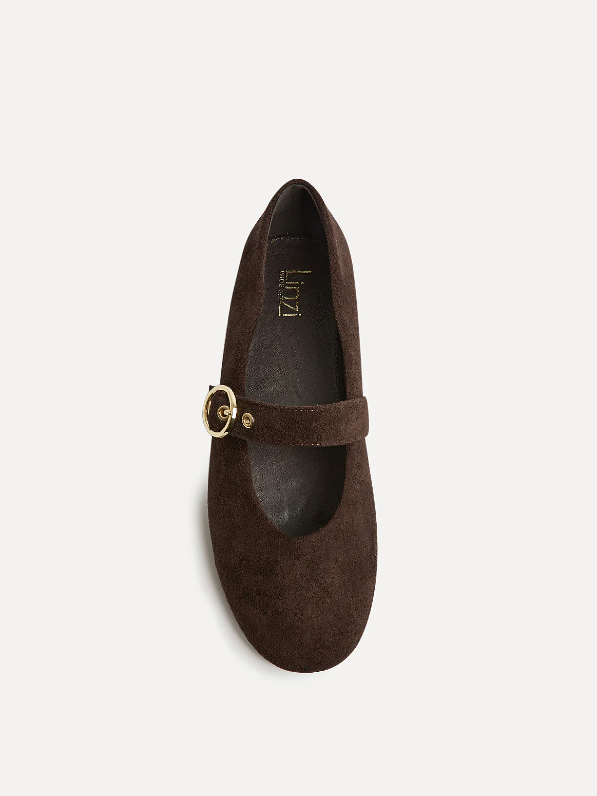 Nova Wide Fit Brown Mary Jane Flats - Image 4