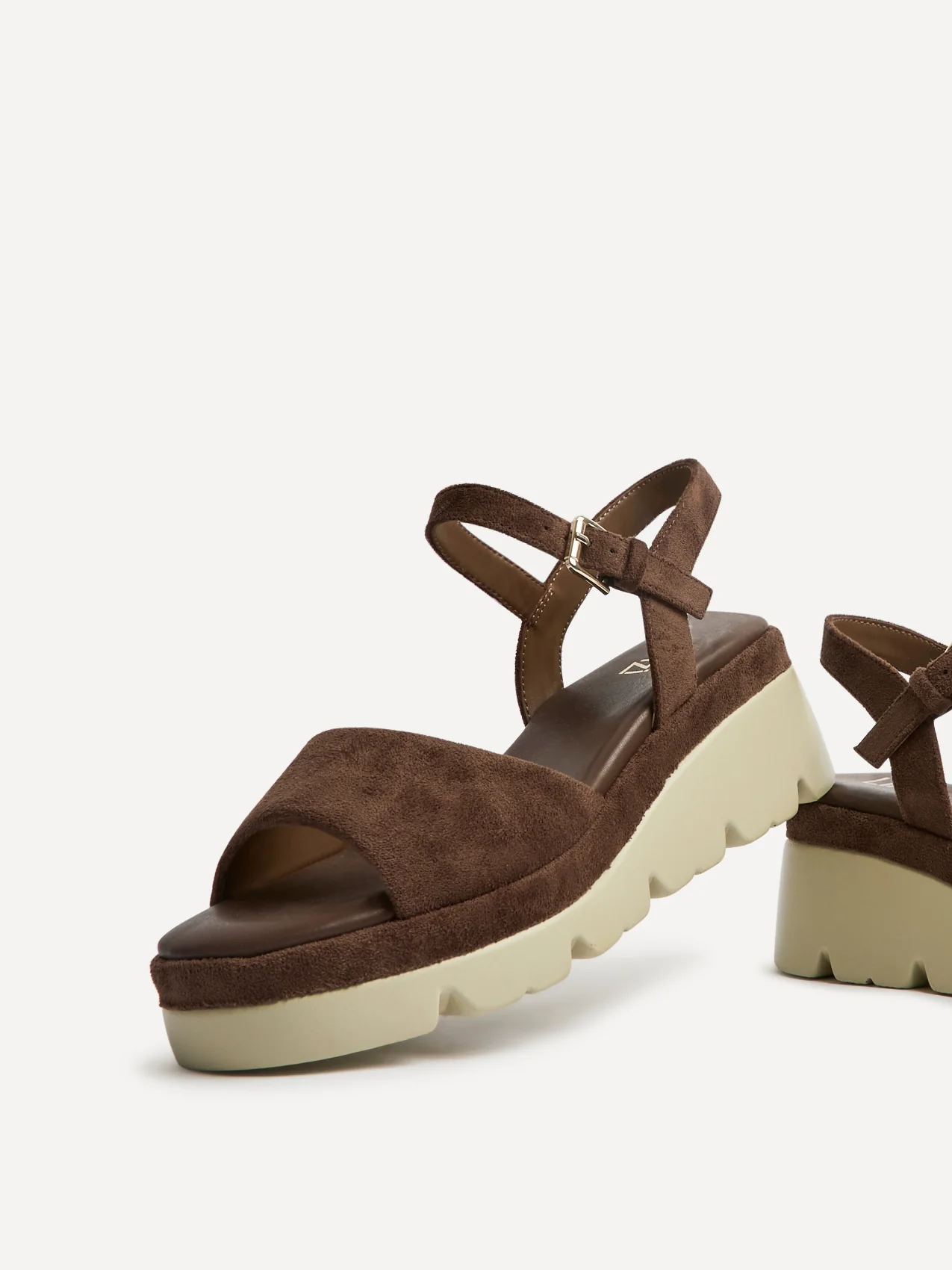Nyla Brown Platform Cleated Sandals - Image 5