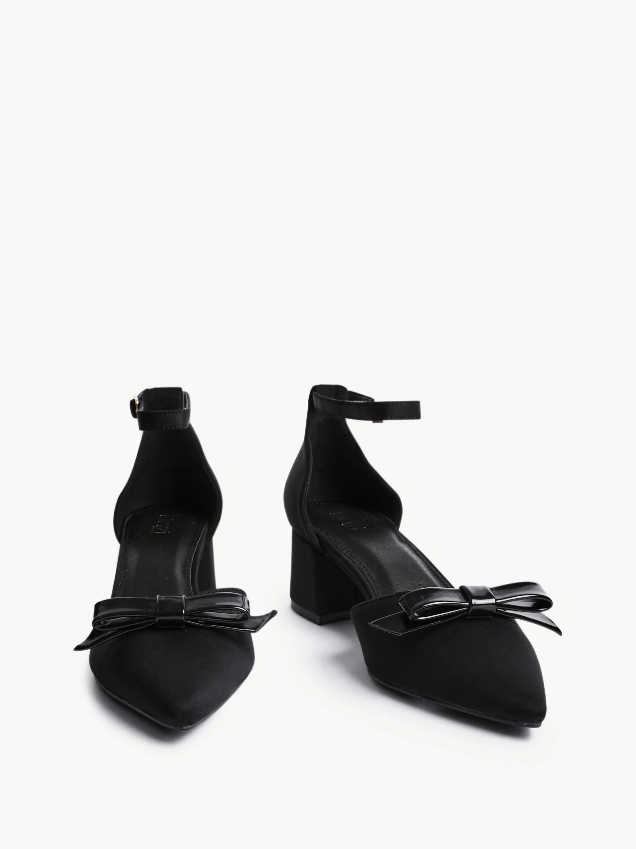 Orla Black Scuba Bow Detail Court Heels - Image 3