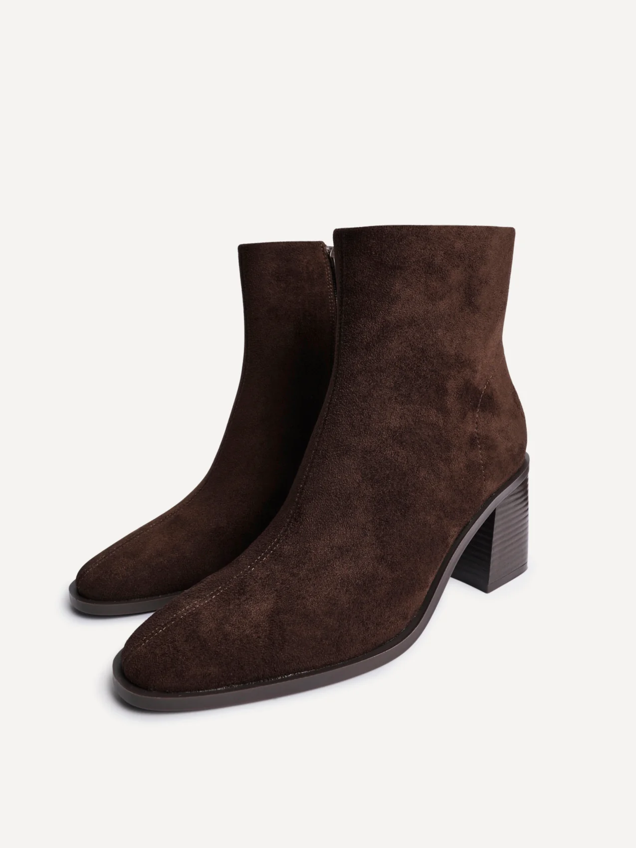 Orlando Brown Block Heeled Ankle Boots - Image 4