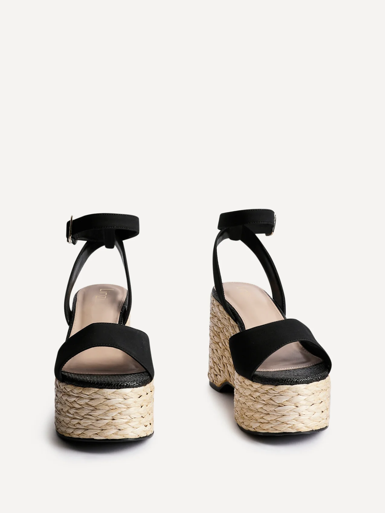 Pacific Black Faux Suede Platform Wedges - Image 2