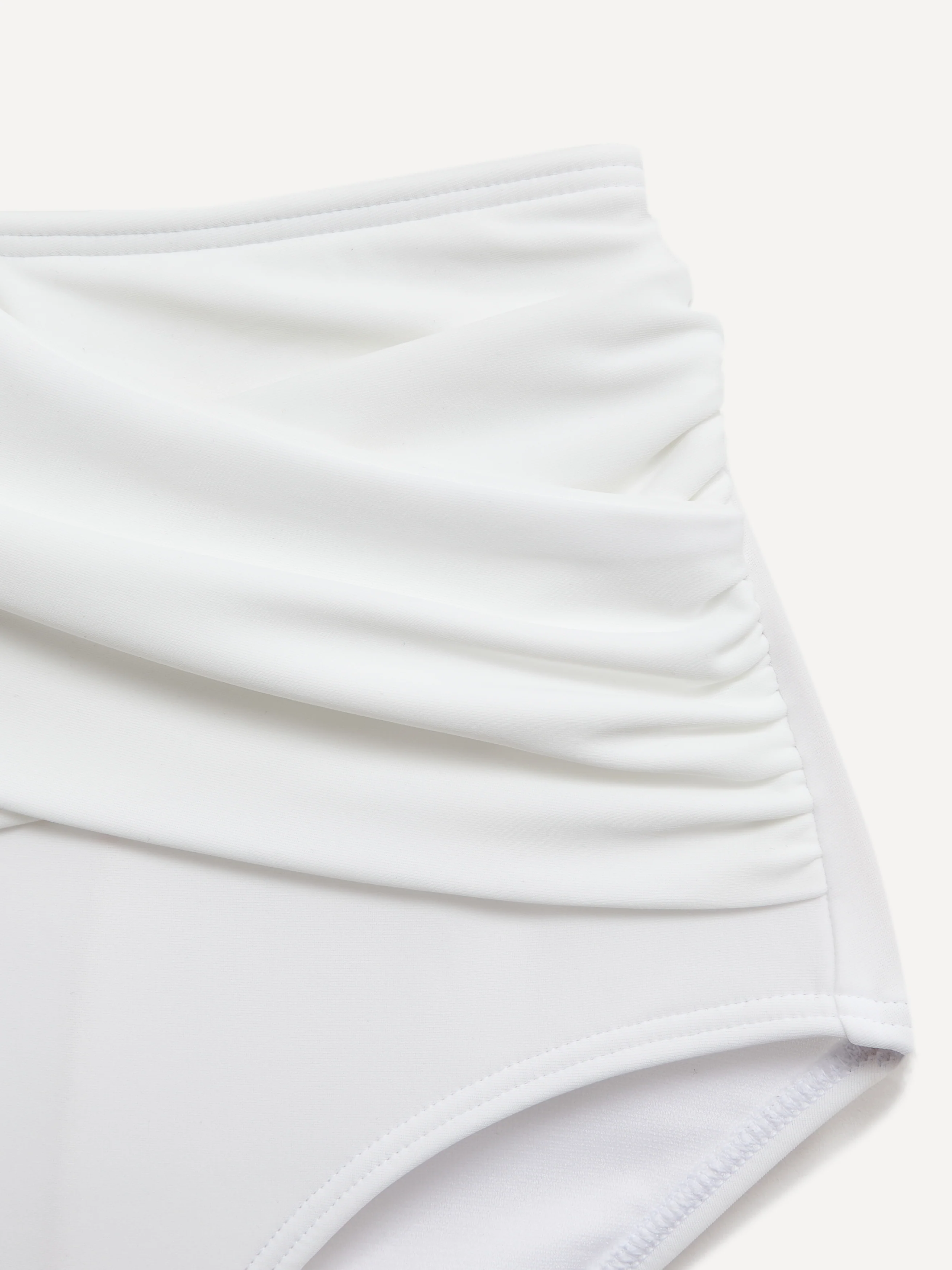 Palma White Bandeau High Waisted Bikini - Image 3