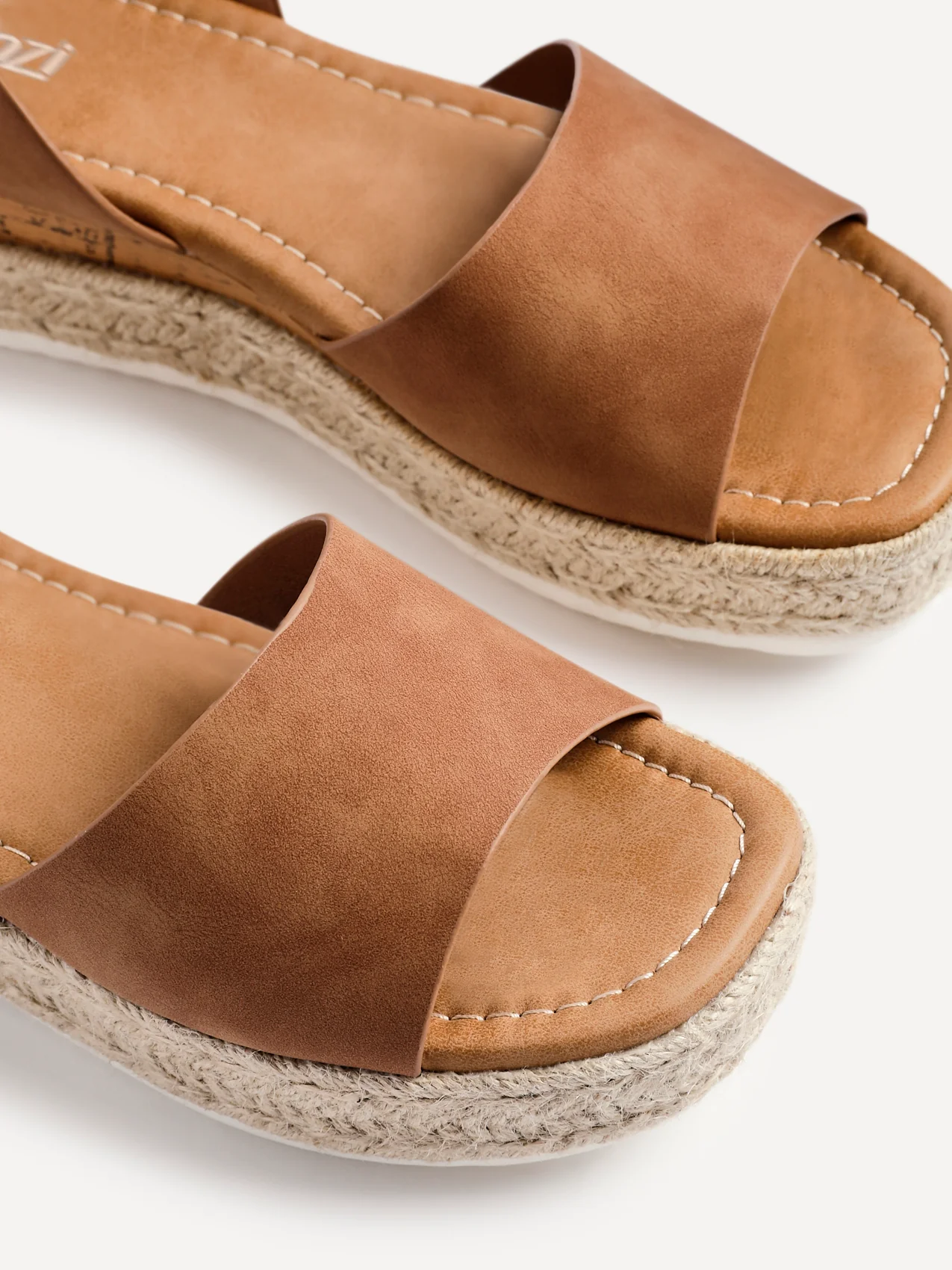 Paradise Tan Espadrille Flatform Sandals - Image 4