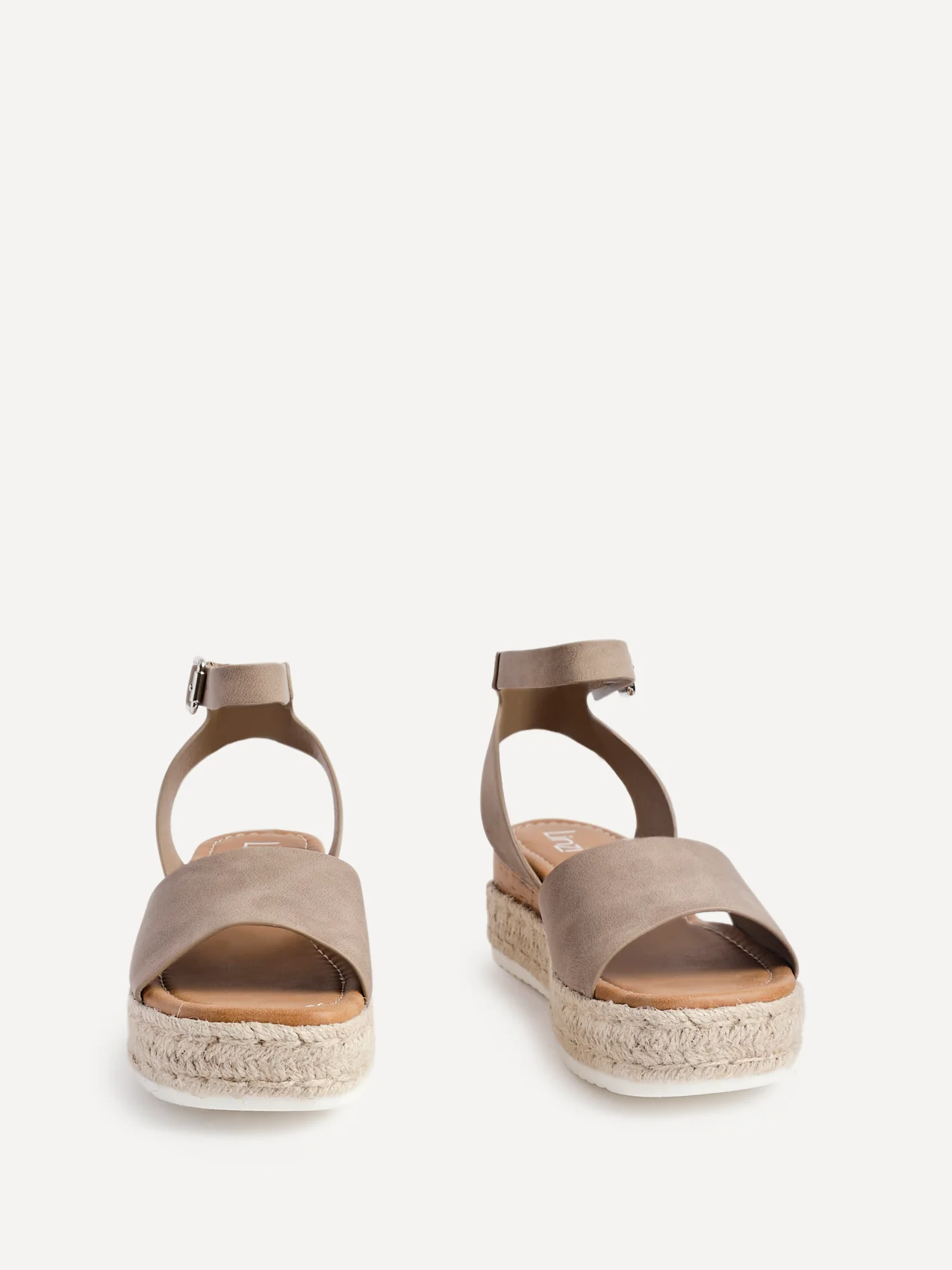 Paradise Taupe Espadrille Flatform Sandals - Image 3