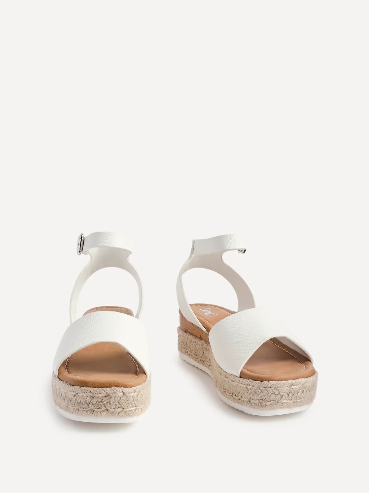 Paradise White Espadrille Flatform Sandals - Image 3