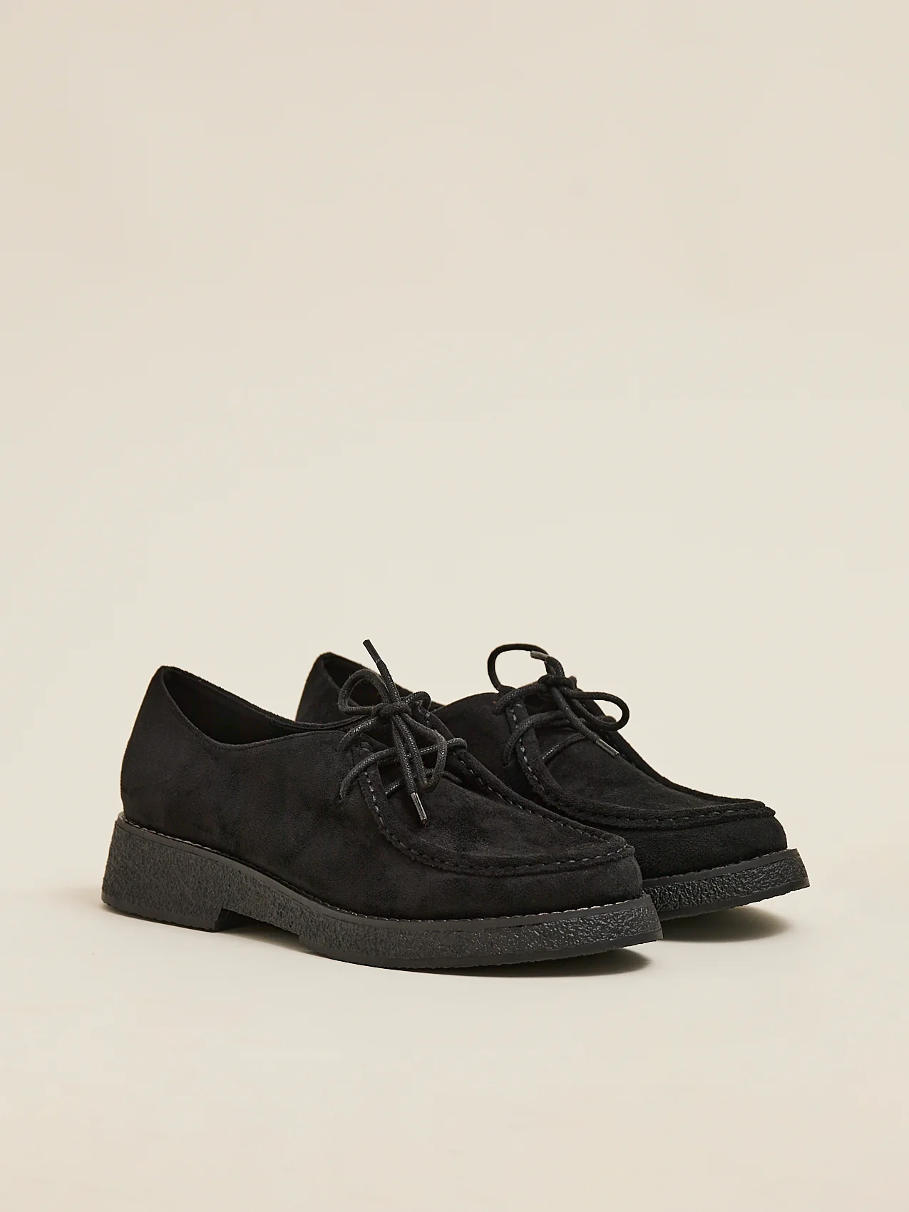 Perth Black Faux Suede Loafers