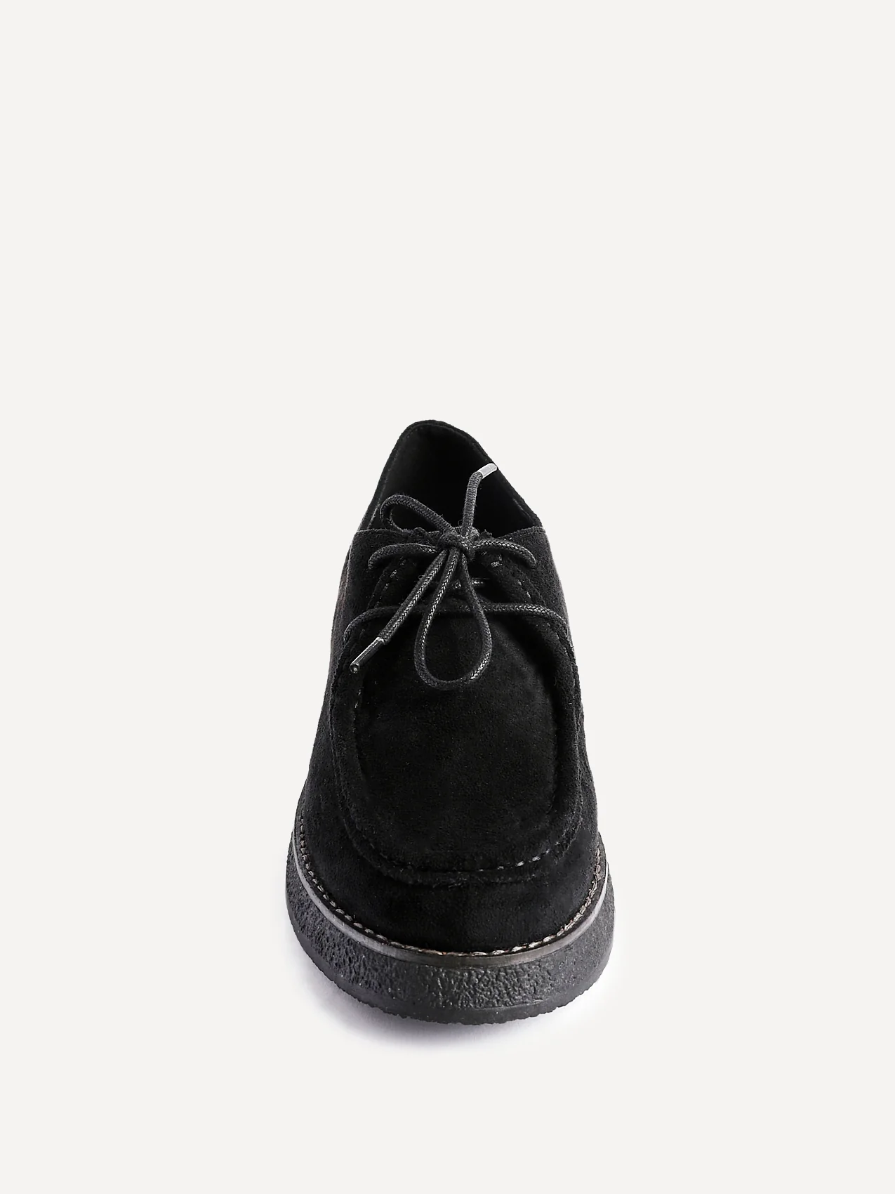 Perth Black Faux Suede Loafers - Image 4