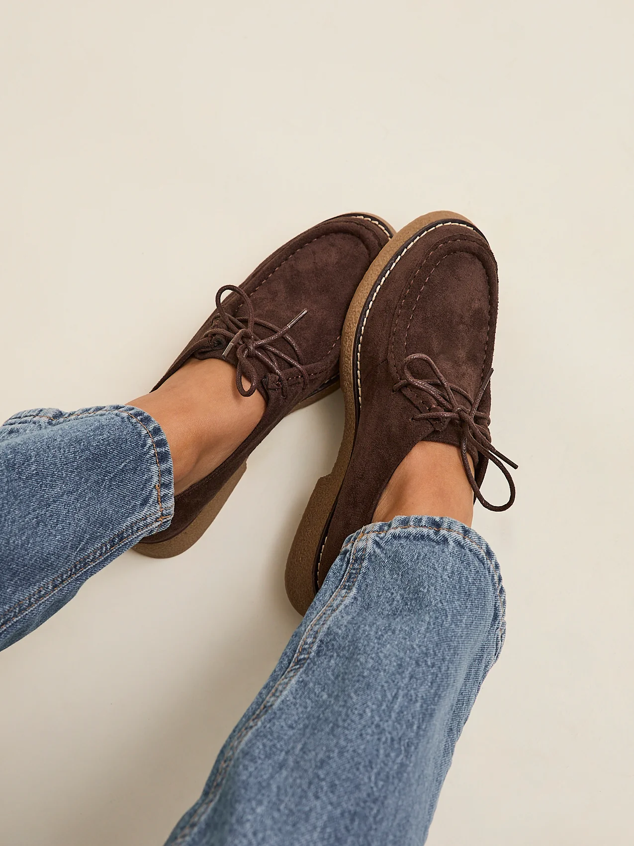 Perth Brown Faux Suede Loafers - Image 5