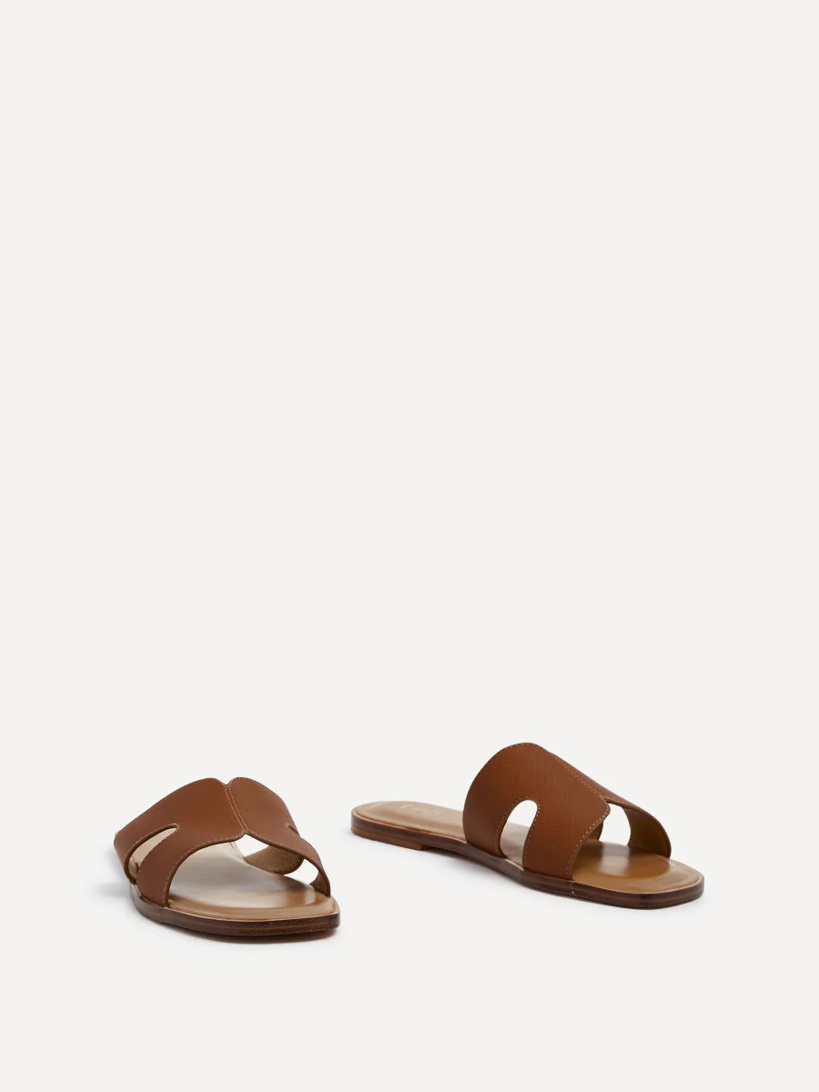 Petra Tan Link Flat Sandals - Image 3